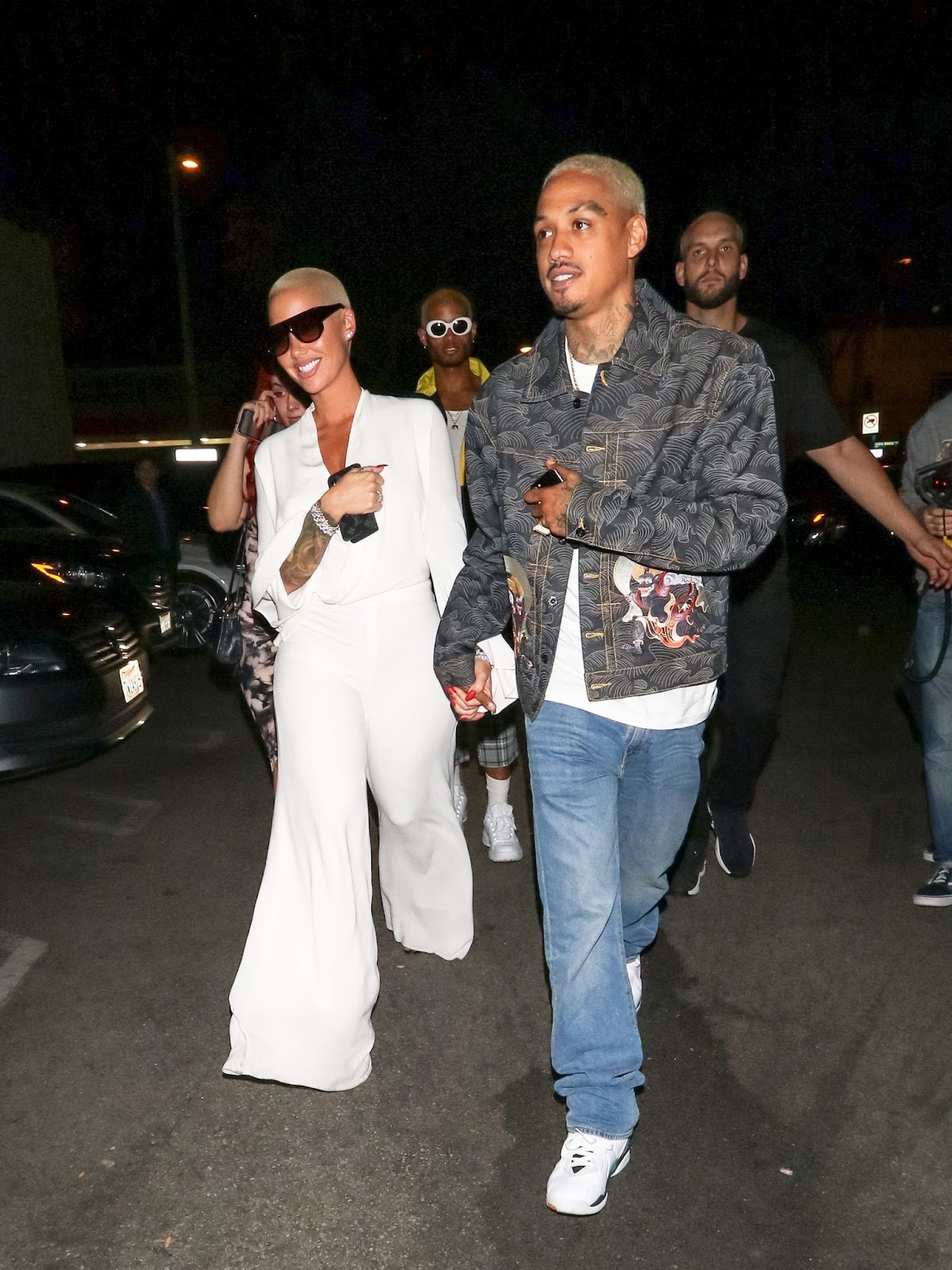 Amber Rose und Alexander "AE" Edwards wurden am 21. Oktober 2018 in Los Angeles, Kalifornien, gesichtet. | Quelle: Getty Images