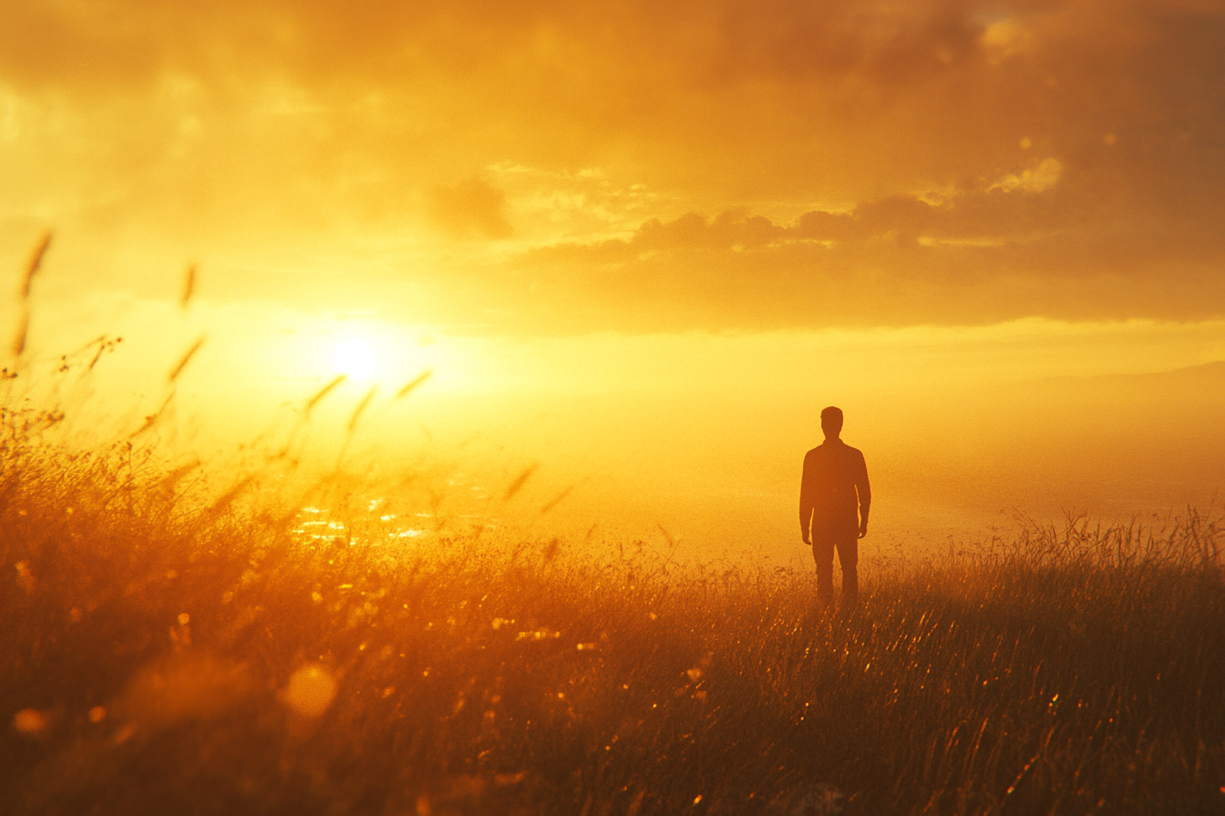 Eine Silhouette eines Mannes | Quelle: Midjourney