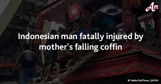 Ein indonesischer Mann wurde von dem fallenden Sarg seiner Mutter umgebracht