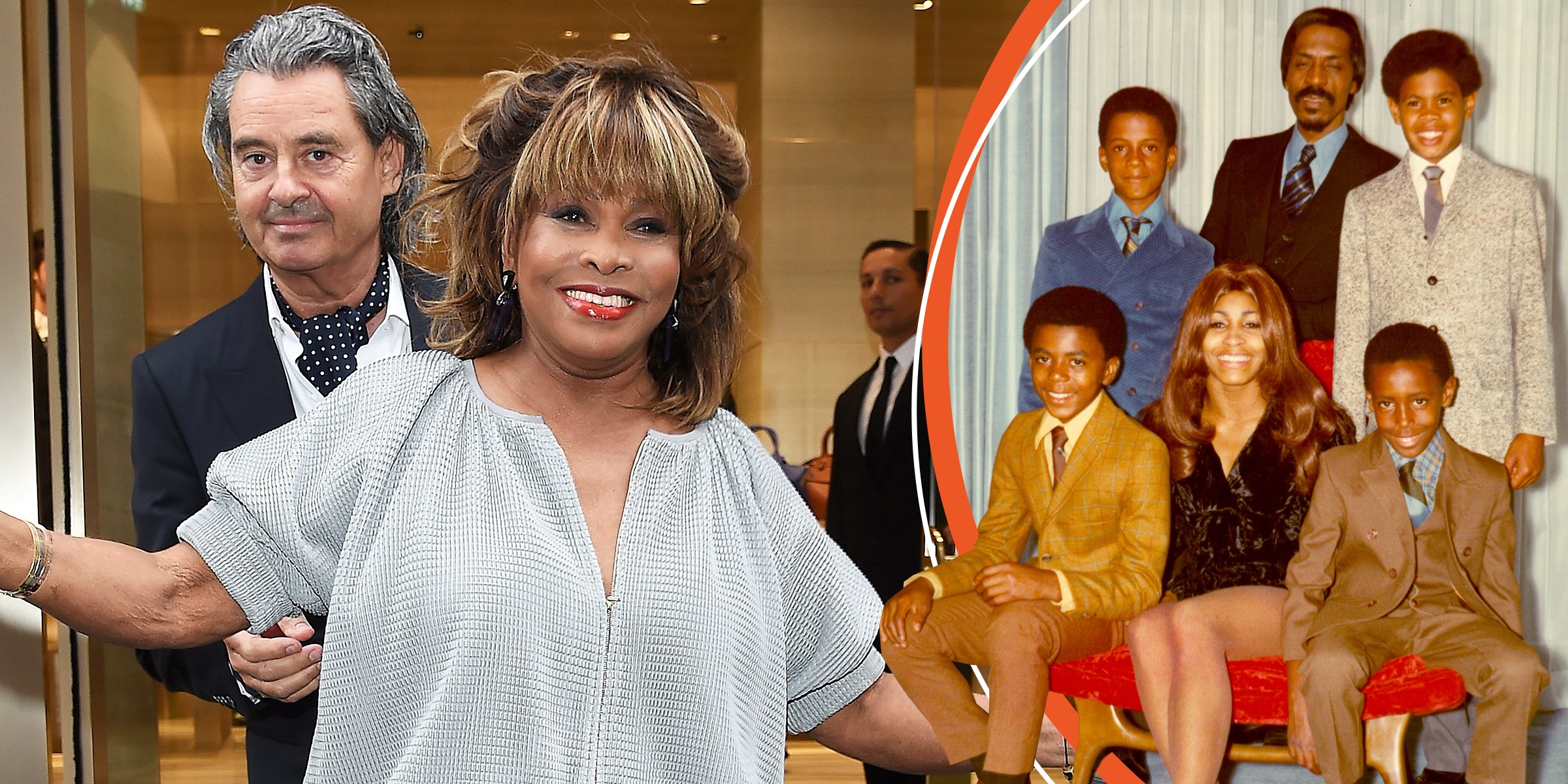 Tina Turner und ihr Mann Erwin Bach | Ike und Tina Turner mit ihren Kindern | Quelle: Getty Images