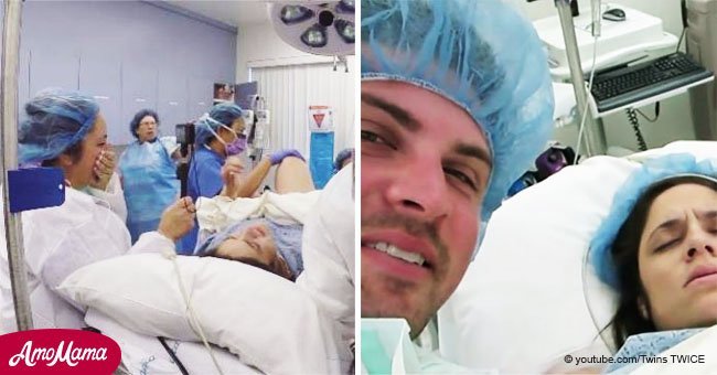 Ein Mann nahm die Geburt auf. Auf dem Video ist es zu sehen,wie eine Krankenschwester sich die Hand vorm Mund hält und den Emotionen freien Lauf lässt