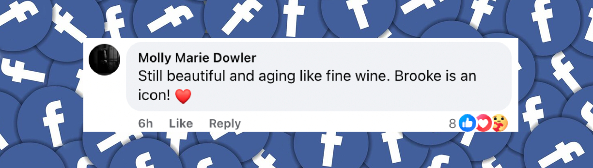 Ein Fan kommentiert den Auftritt von Brooke Shields bei den Tony Awards, datiert auf Juni 2025 | Quelle: Facebook/E!News