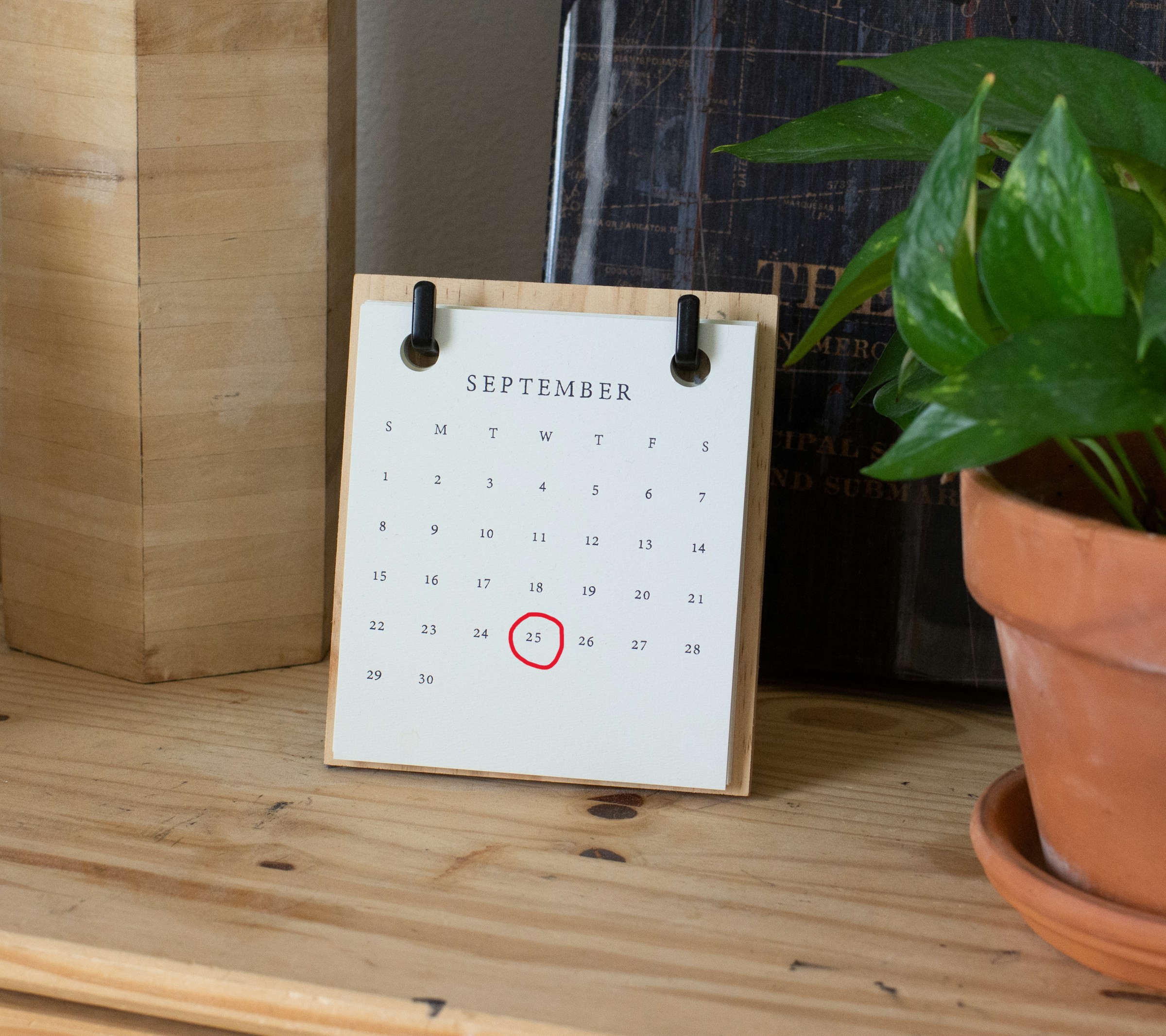 Ein Kalender mit einem eingekreisten Datum | Quelle: Unsplash