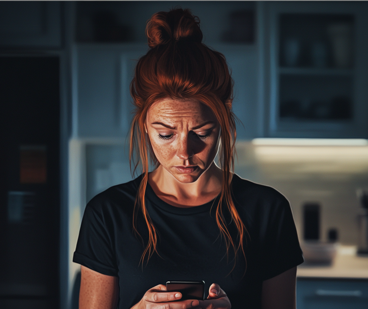 Eine Frau benutzt ihr Telefon | Quelle: Midjourney