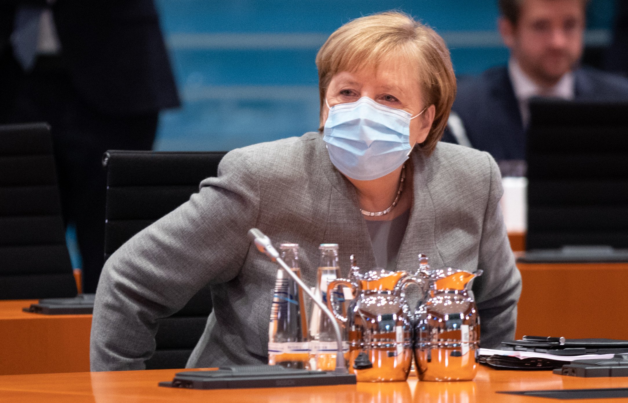 Angela Merkel nimmt an der wöchentlichen Kabinettssitzung der Bundesregierung im Bundeskanzleramt am 18. November 2020 in Berlin teil | Quelle: Getty Images