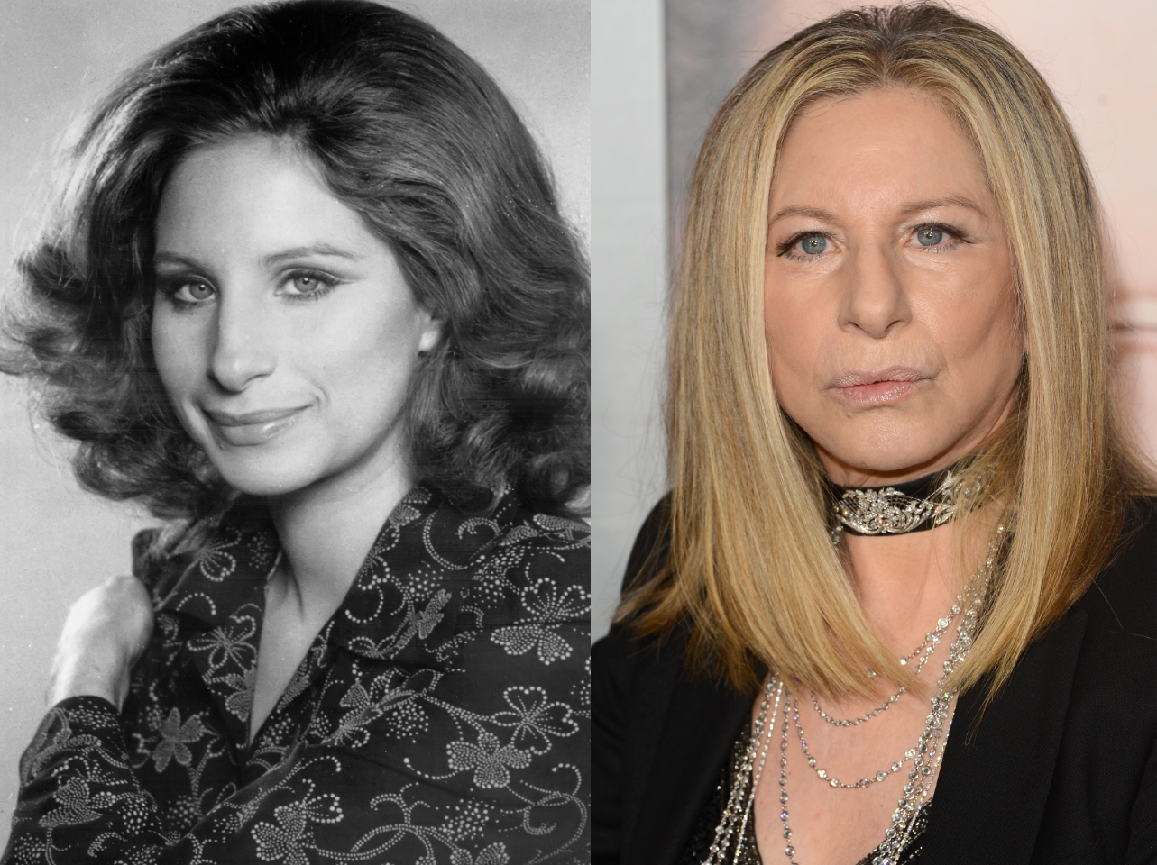 Barbara Streisand, ca. 1980 | Barbara Streisand im Jahr 2012 | Quelle: Getty Images