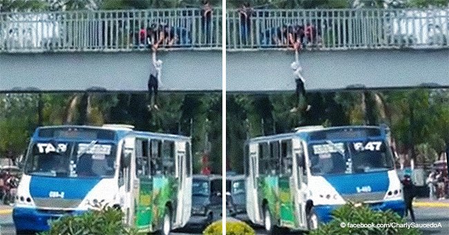 Busfahrer rettet in letzter Minute eine Frau, die bereit war, sich von einer Brücke zu stürzen