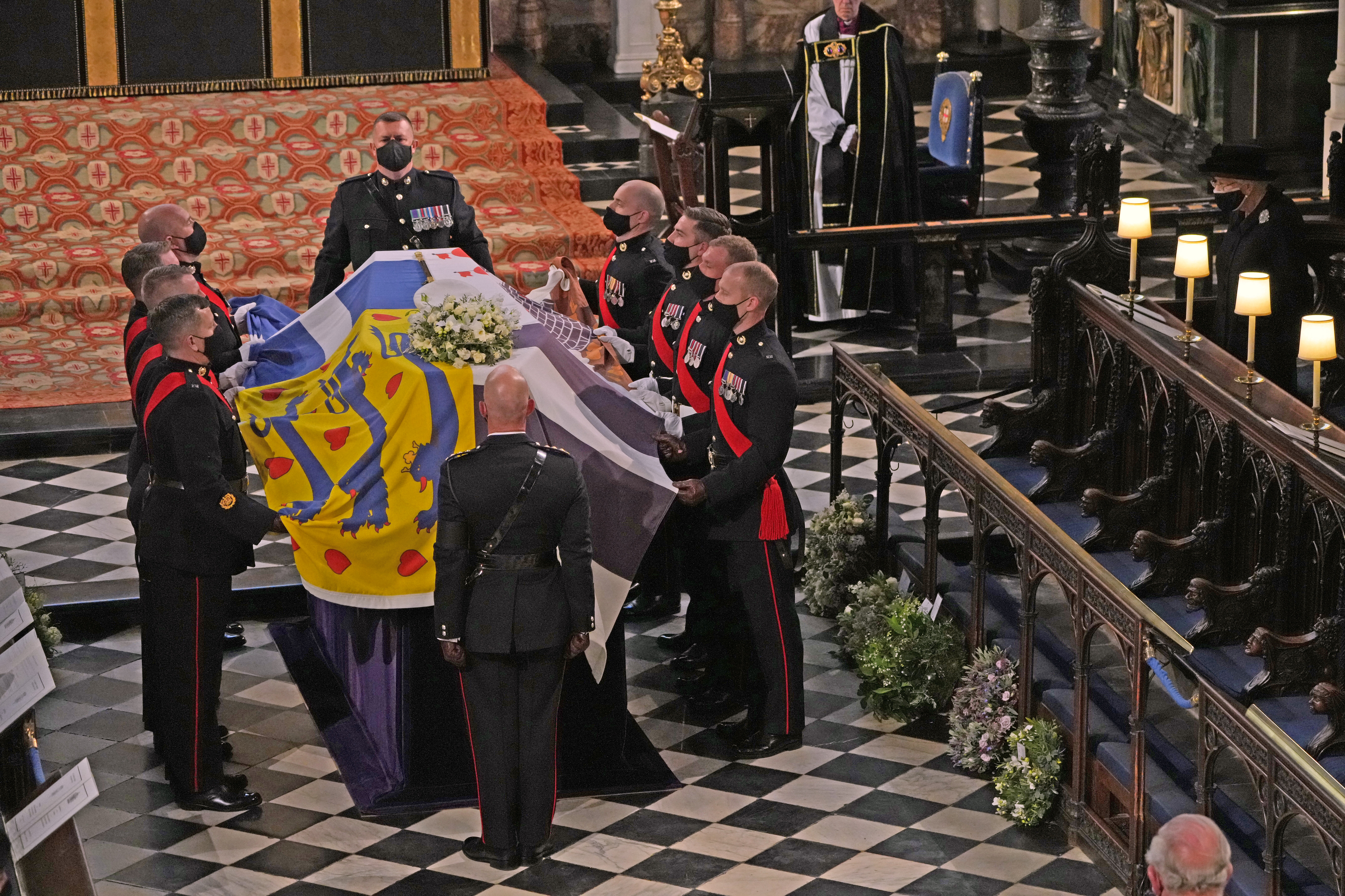 Die Beerdigung von Prinz Philip, Herzog von Edinburgh, auf Schloss Windsor am 17. April 2021 | Quelle: Getty Images