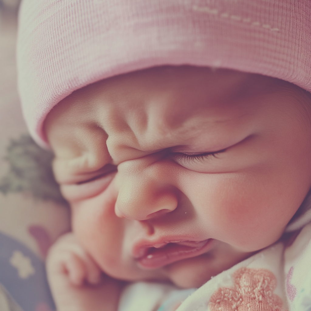 Eine Nahaufnahme eines neugeborenen Babys | Quelle: Midjourney