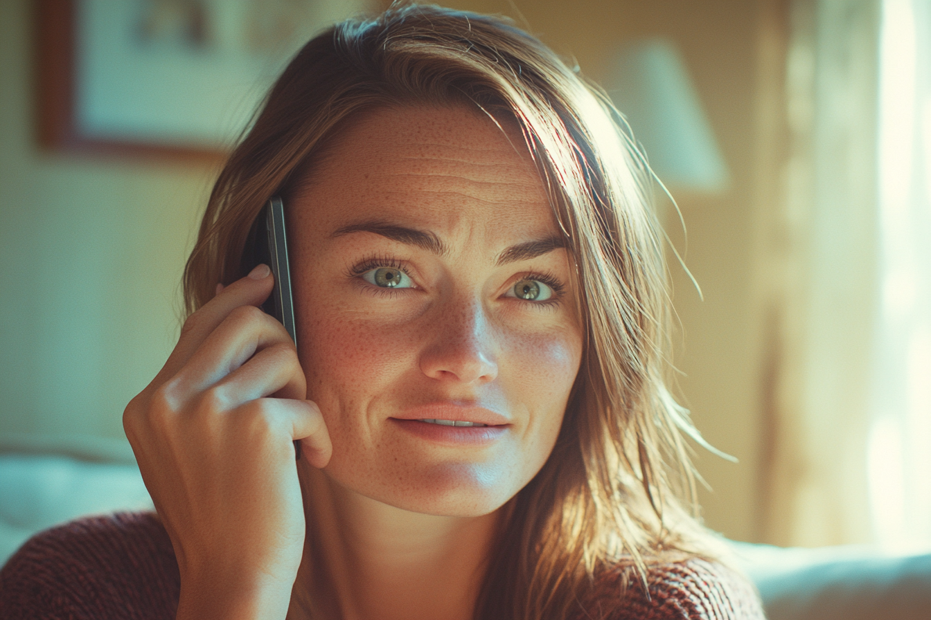 Eine Frau spricht mit ihrer Freundin am Telefon | Quelle: Midjourney