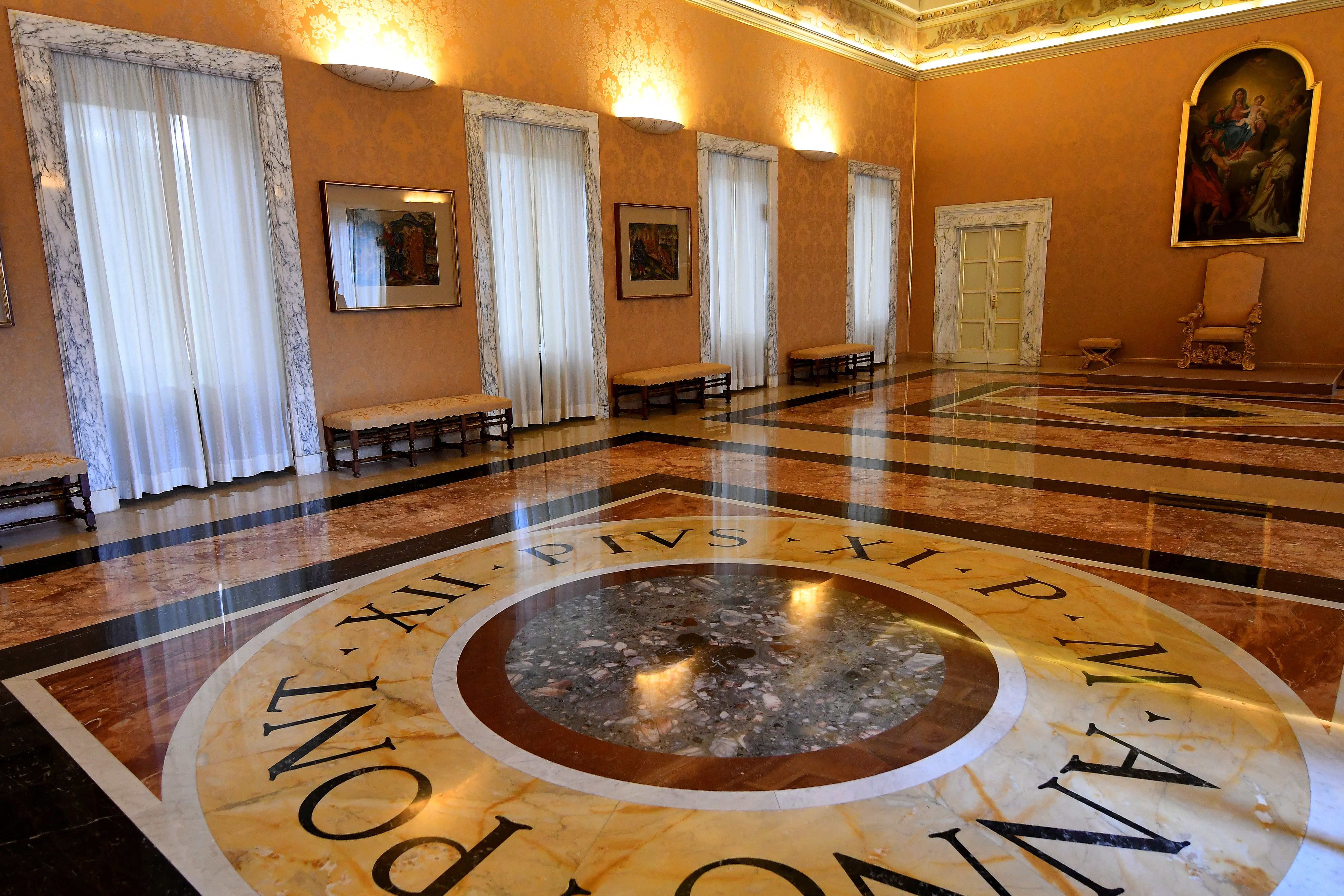 Ein Foto aus dem Jahr 2016 von den Privatgemächern des Papstes, die früher ein Museum in der ehemaligen Sommerresidenz in Castel Gandolfo waren. | Quelle: Getty Images