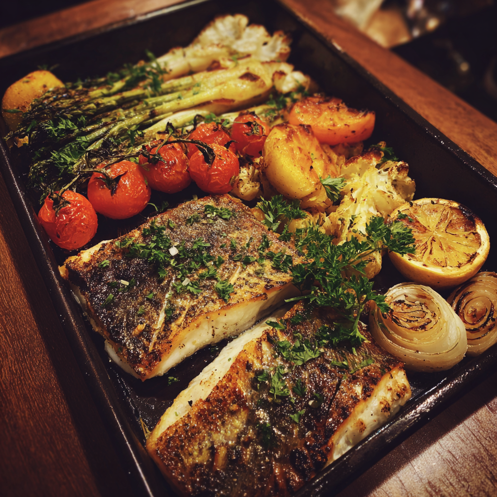 Ein Tablett mit gegrilltem Essen | Quelle: Midjourney