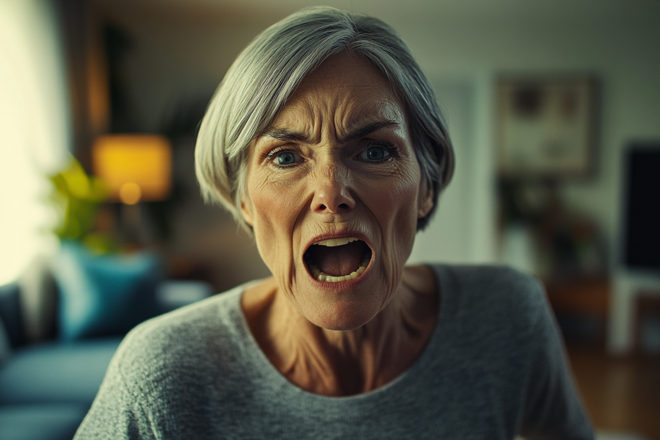 Eine Frau schreit | Quelle: Midjourney