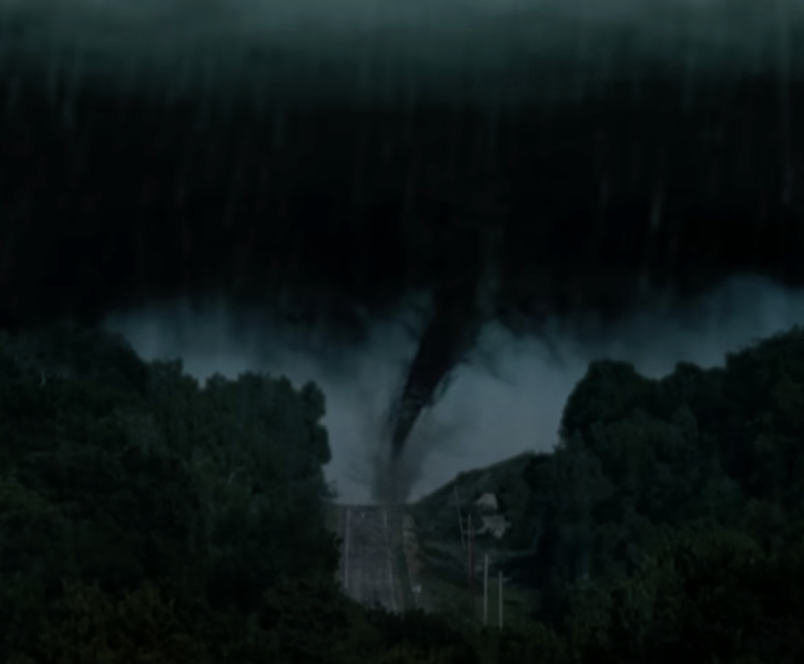 Ein Bild eines Tornados im Film "Twister" von 1996 in einem Clip, der am 21. Mai 2024 hochgeladen wurde | Quelle: YouTube/Warner Bros. Entertainment