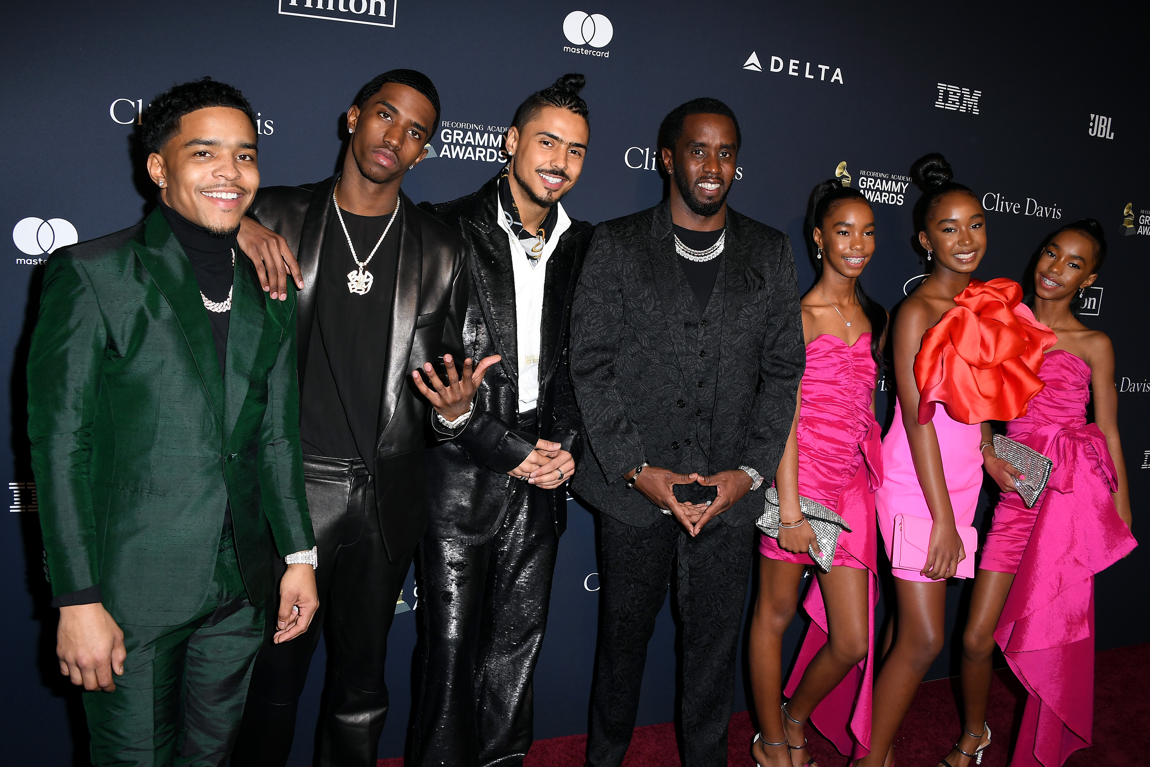 Sean Combs und seine Kinder besuchen die Pre-GRAMMY-Gala am 25. Januar 2020 in Beverly Hills, Kalifornien. | Quelle: Getty Images