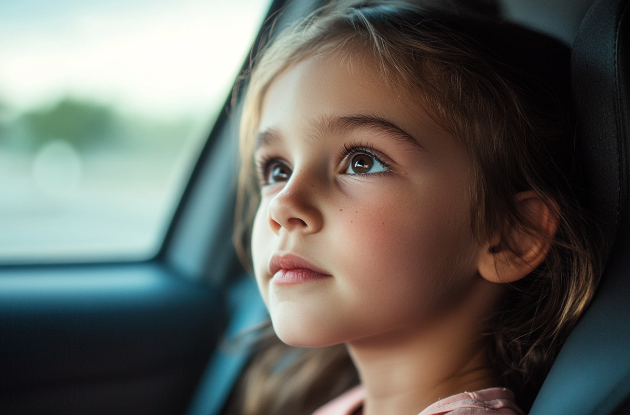 Ein Mädchen in einem Auto | Quelle: Midjourney