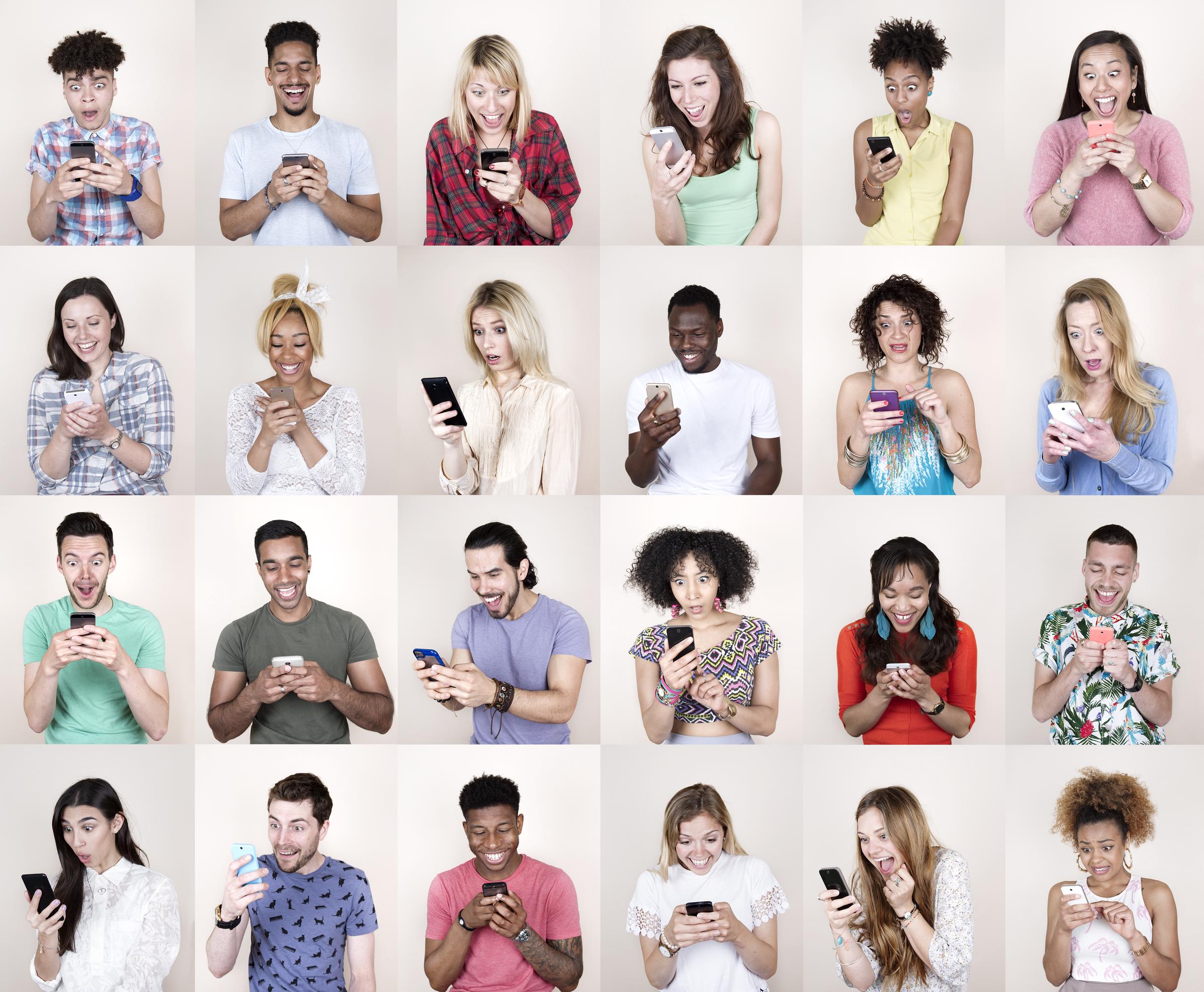 Eine Collage von Menschen, die ihre Telefone benutzen | Quelle: Getty Images