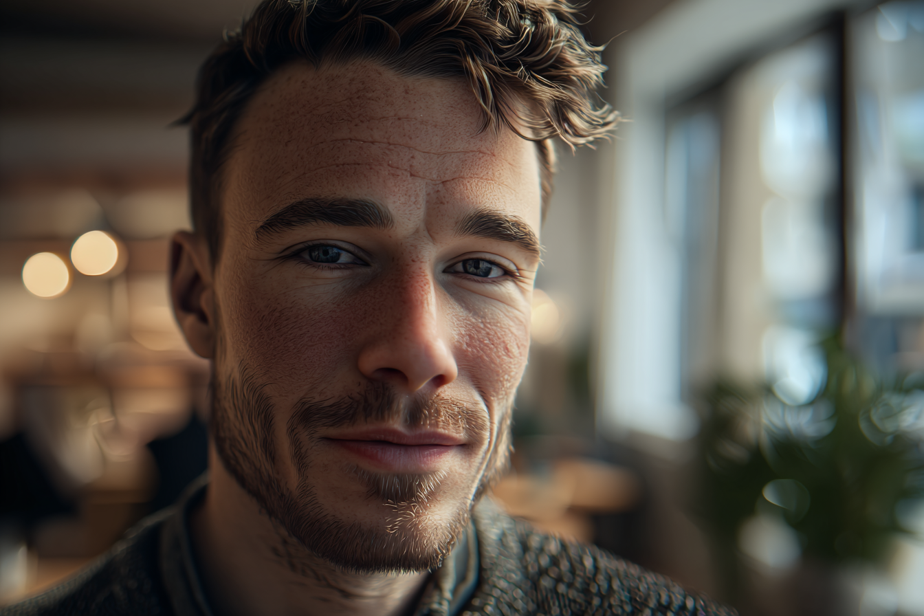 Ein Mann in seinem Haus | Quelle: Midjourney