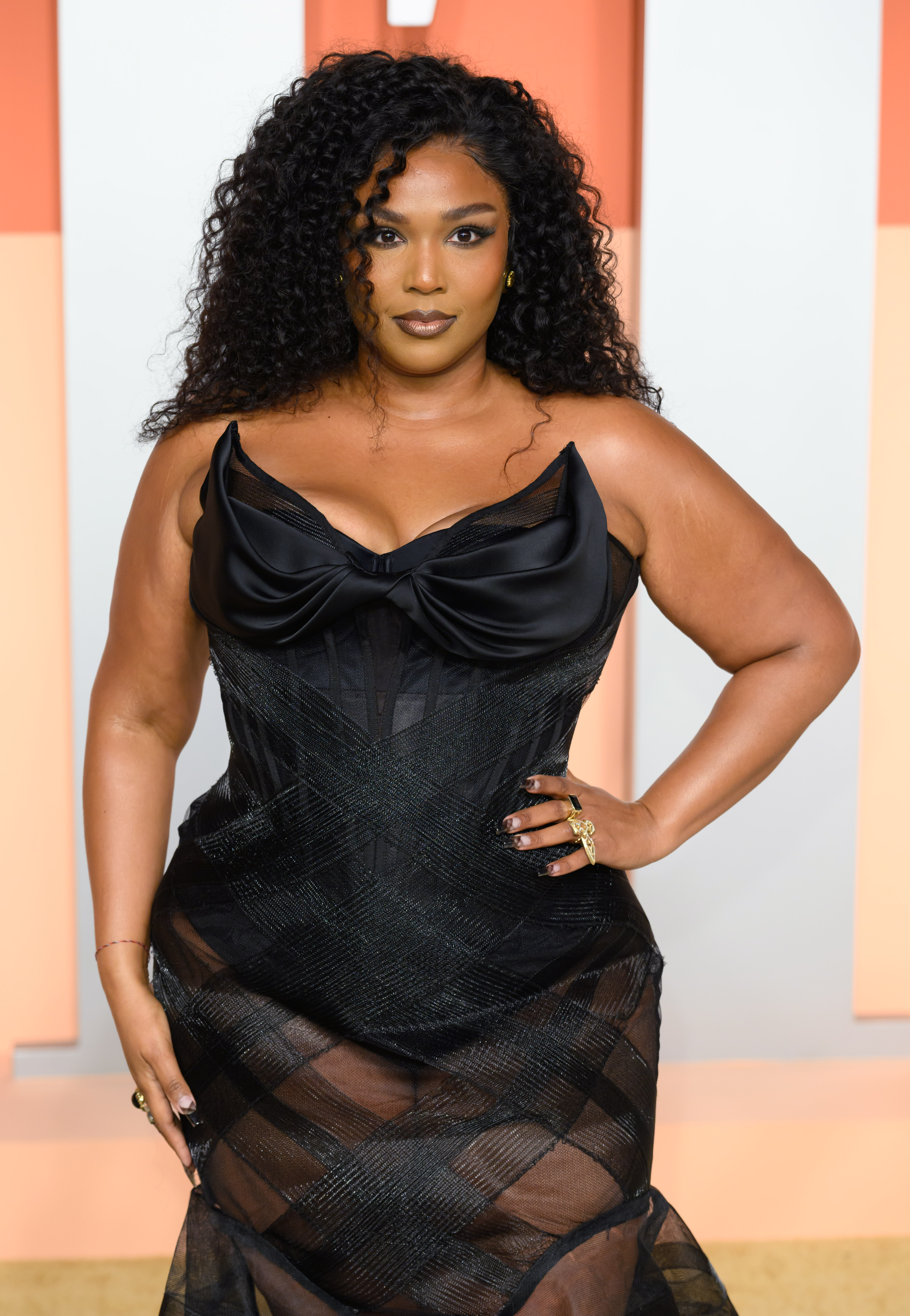 Lizzo posiert auf der Vanity Fair Oscar Party am 2. März 2025 in Beverly Hills, Kalifornien. | Quelle: Getty Images