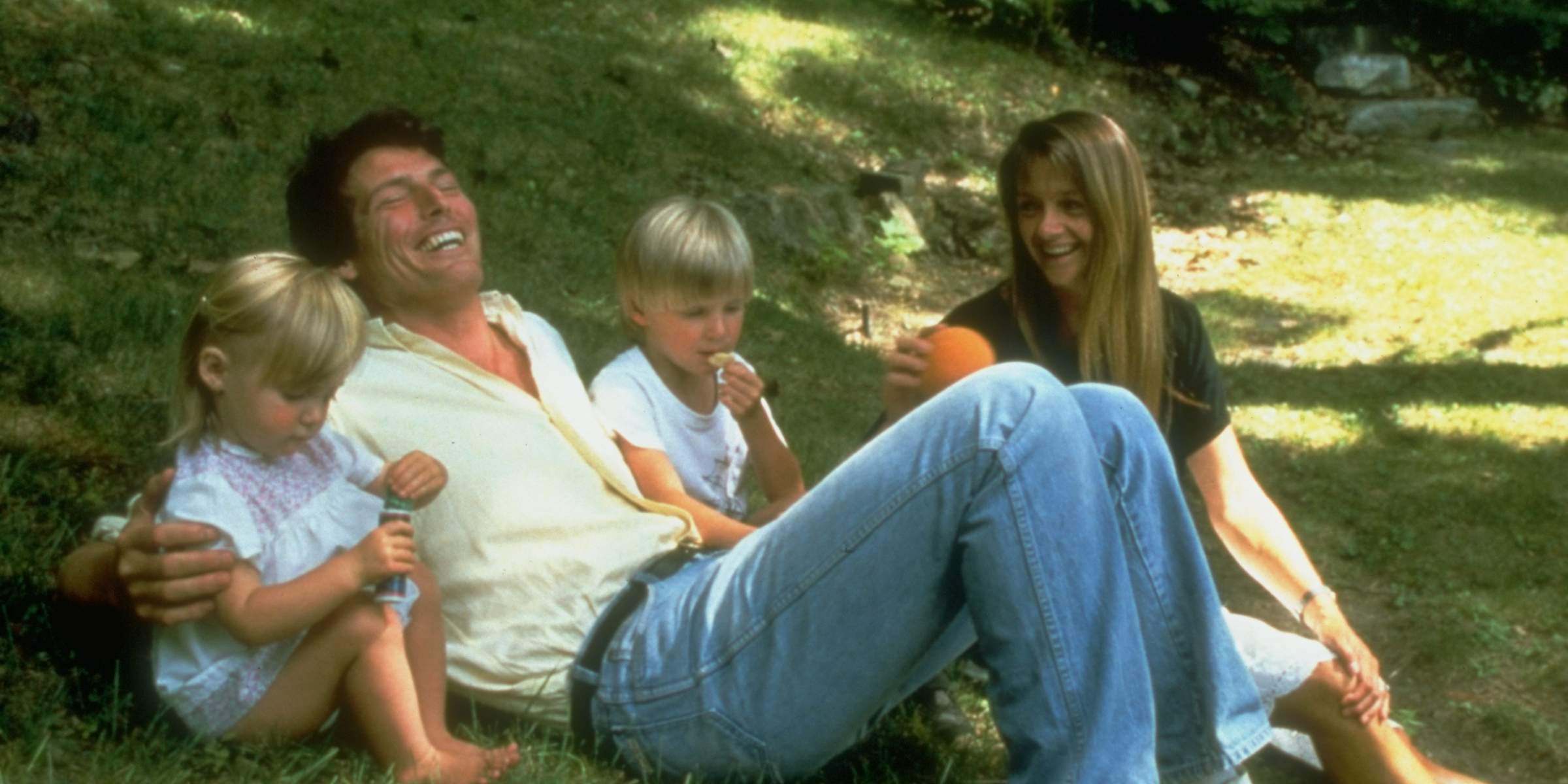 Christopher Reeve mit seinen Kindern | Quelle: Getty Images