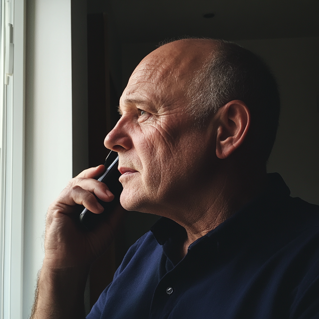 Ein Mann spricht am Telefon | Quelle: Midjourney
