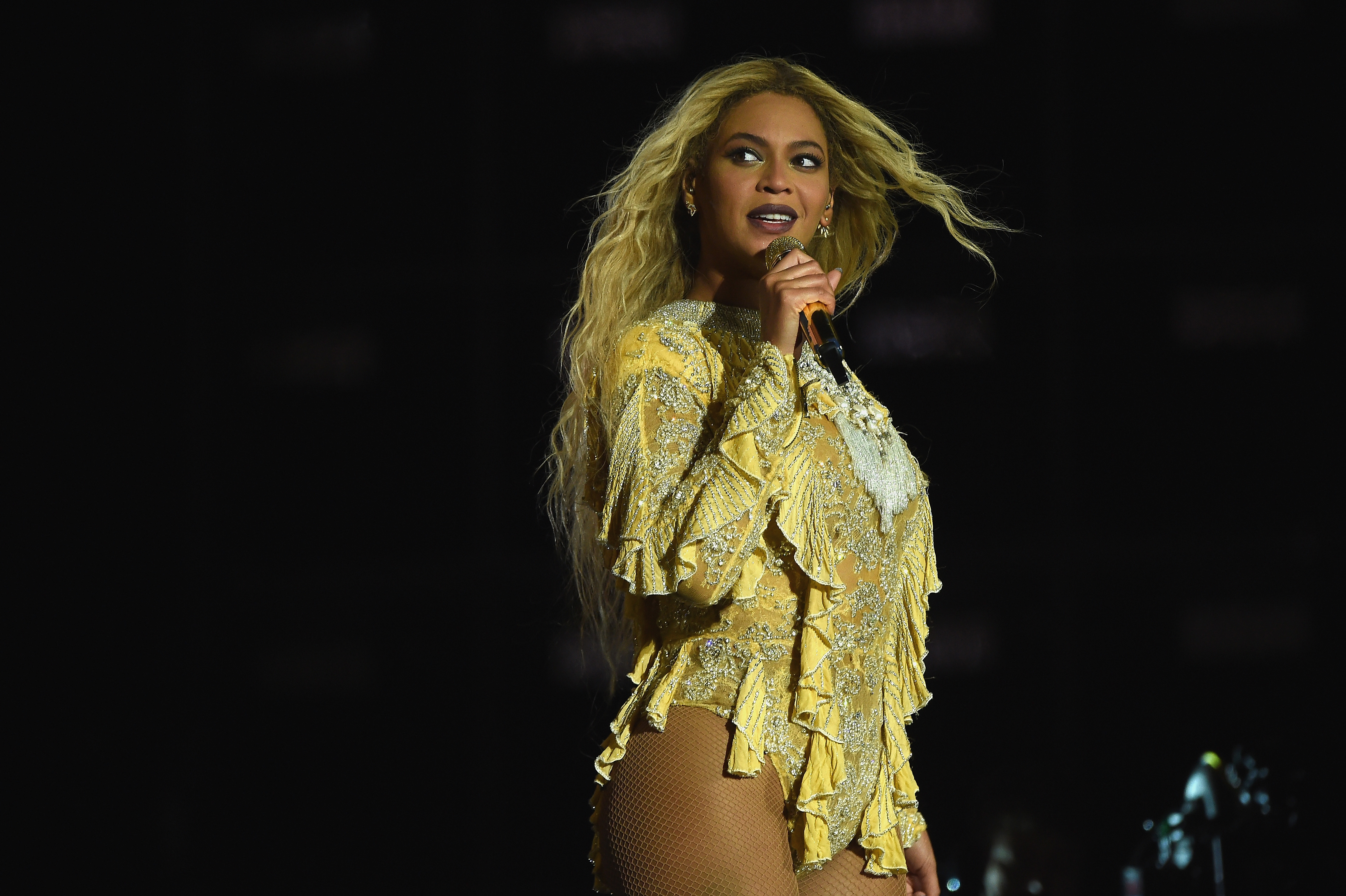 Beyoncé performt auf der Bühne während der Abschlussnacht der "The Formation World Tour" im MetLife Stadium am 7. Oktober 2016 in New Jersey. | Quelle: Getty Images
