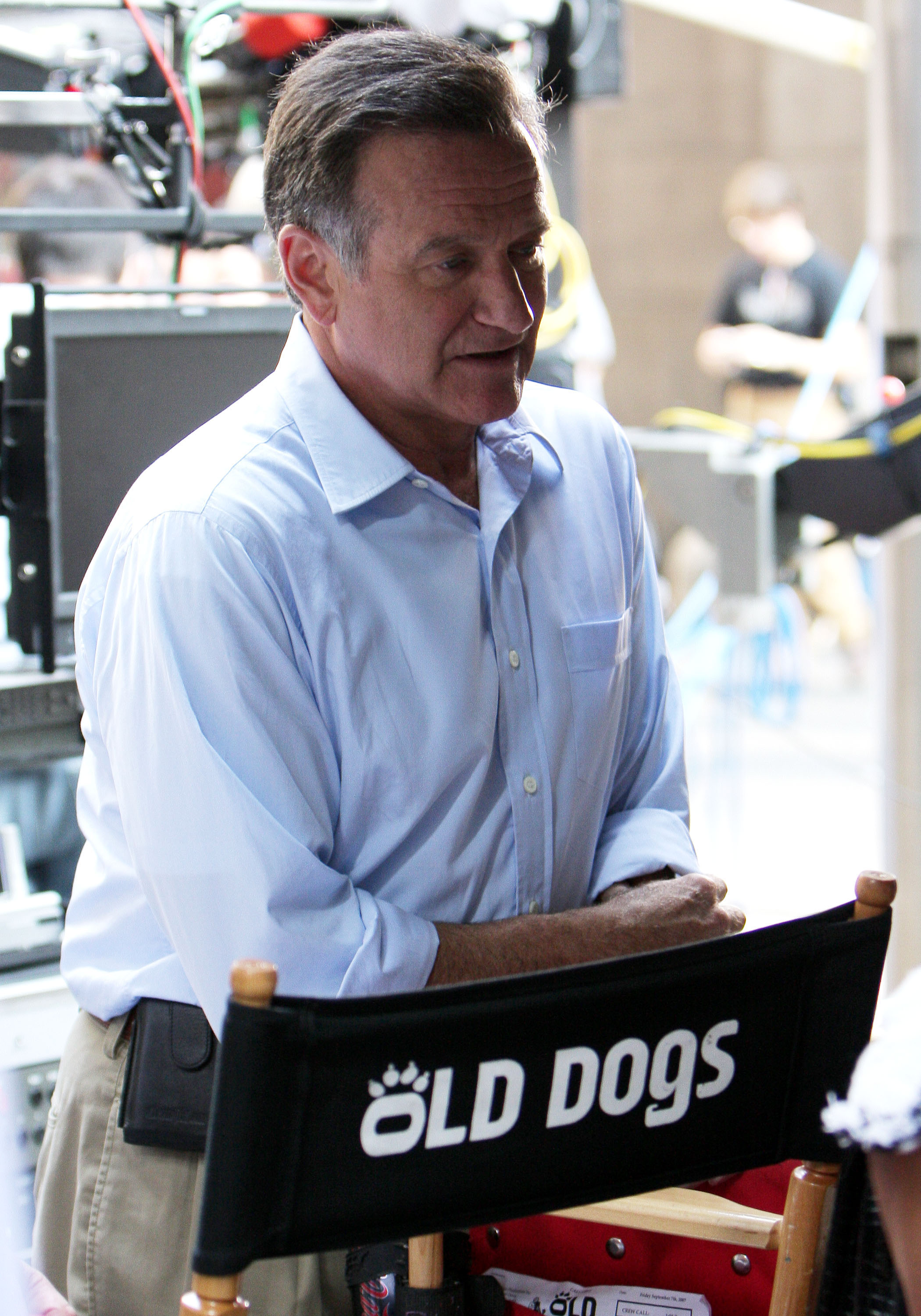 Robin Williams am Set von "Old Dogs" am 7. September 2007 in New York. | Quelle: Getty Images