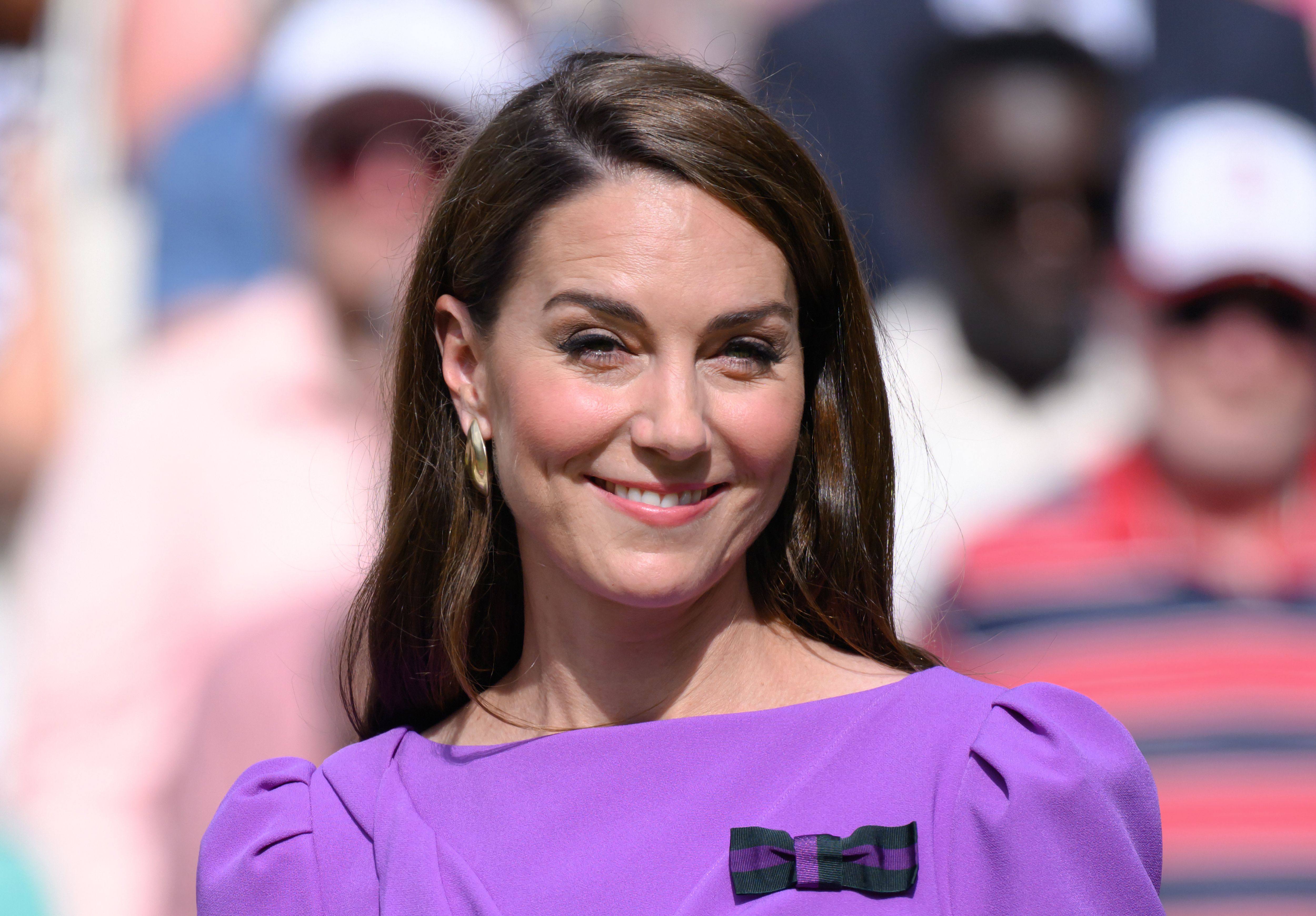 Kate Middleton auf dem Platz bei den Wimbledon Tennis Championships am 14. Juli 2024 in London, England. | Quelle: Getty Images