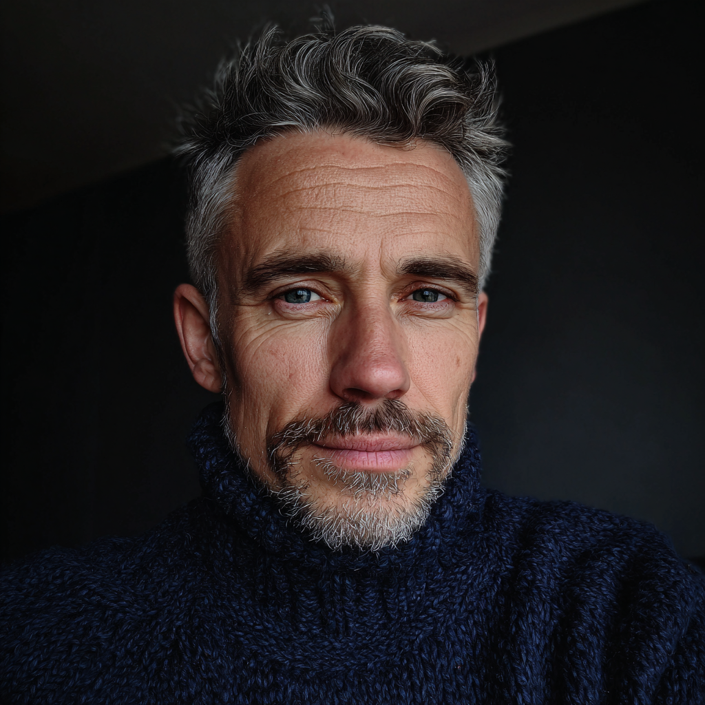 Eine Nahaufnahme eines älteren Mannes | Quelle: Midjourney