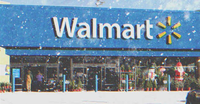 Cameron bettelte vor einem Walmart-Markt | Quelle: Shutterstock