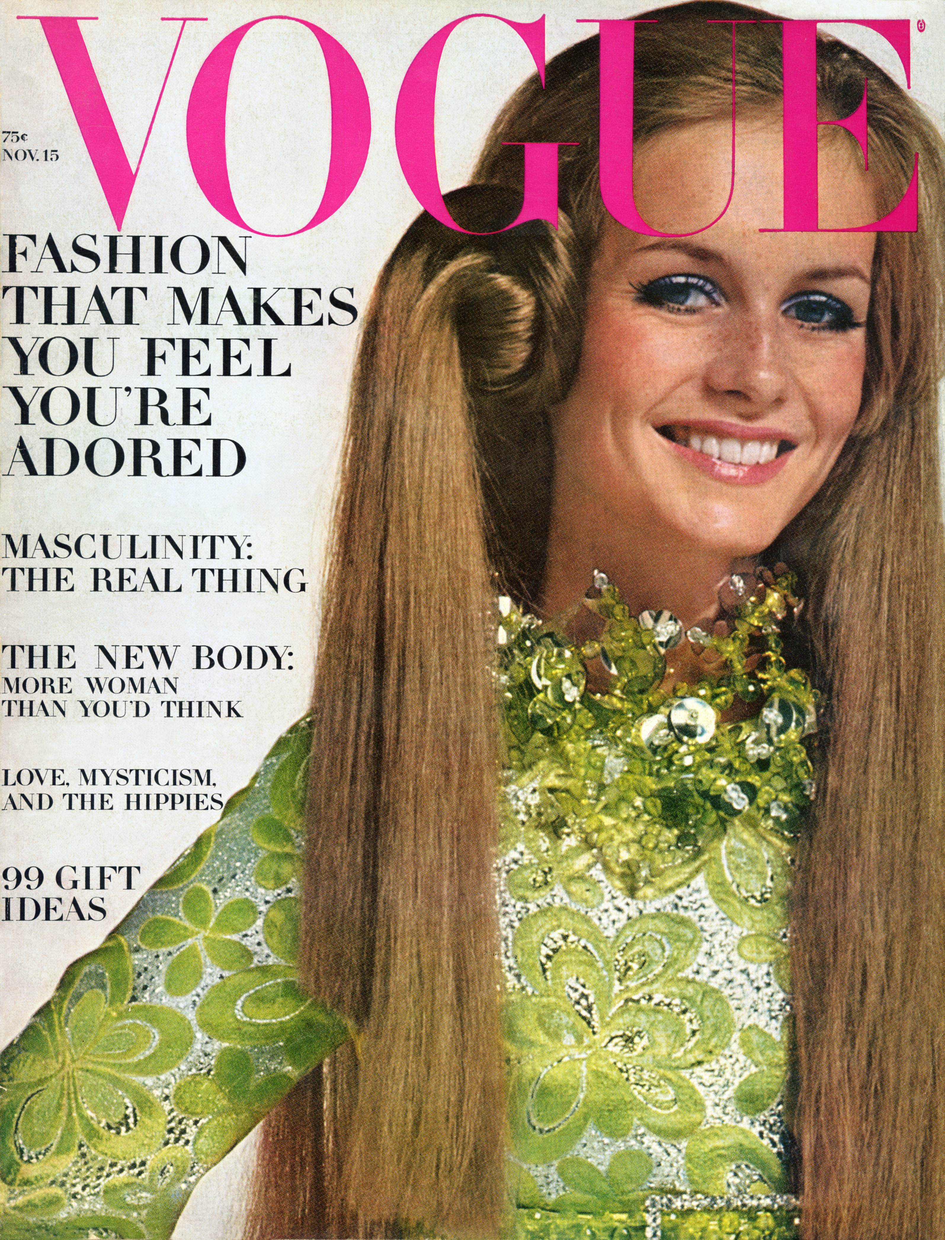 Das Model auf dem Cover der Vogue im Jahr 1967. | Quelle: Getty Images