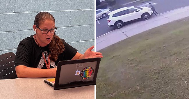 Eine Lehrerin, die in einen fahrenden SUV gesprungen ist, um zu verhindern, dass er eine Gruppe von Schülern anstößt, spricht online über die Erfahrung. | Youtube/NJ.com  Facebook/lindenpublicschools