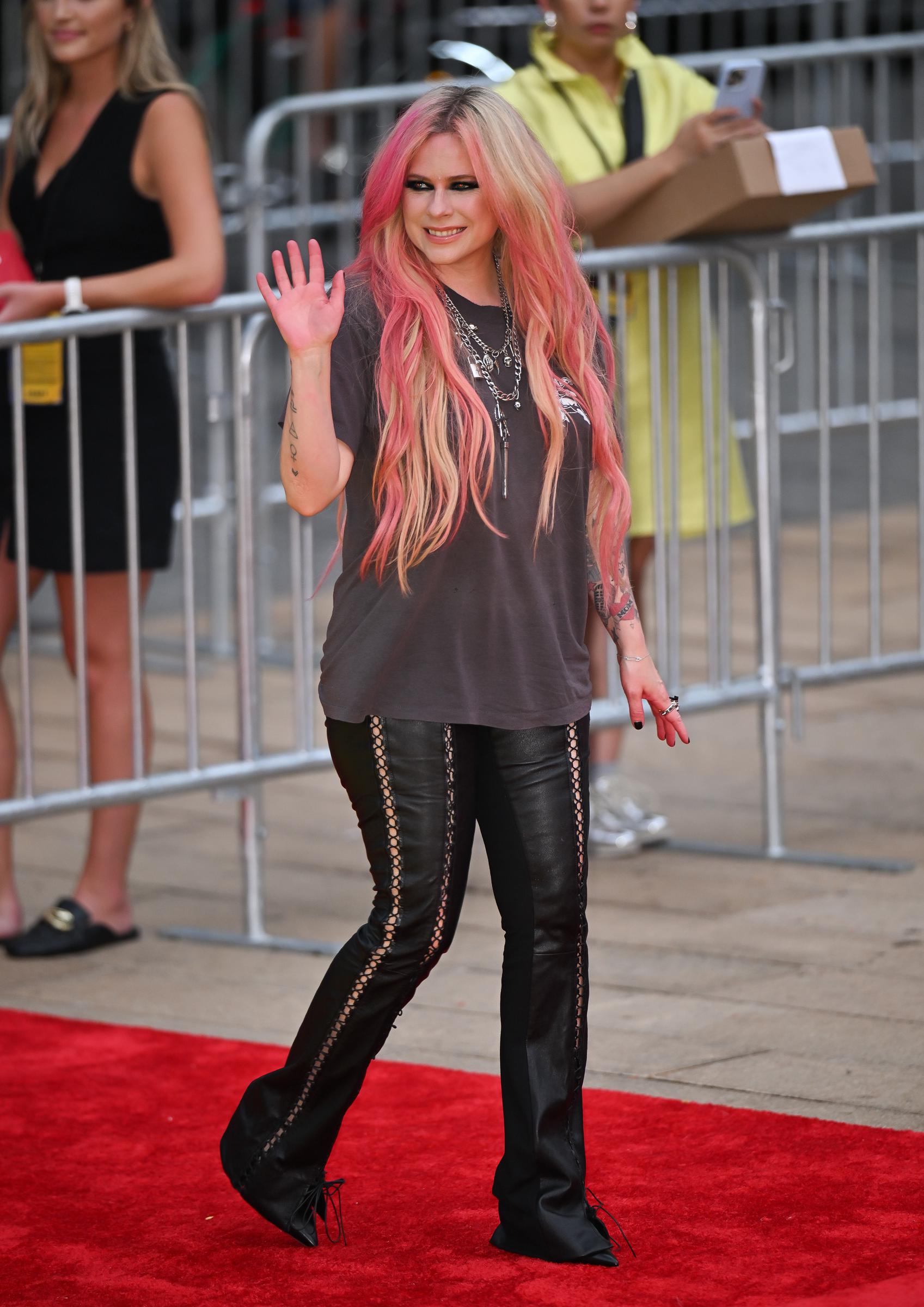 Avril Lavigne bei der Weltpremiere von "Deadpool & Wolverine" am 22. Juli 2024 in New York. | Quelle:  Getty Images