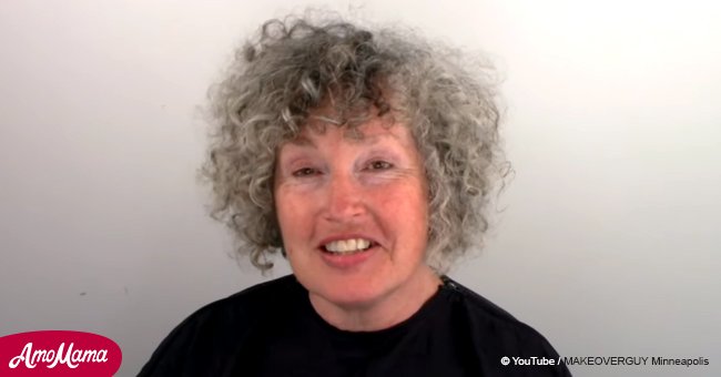Eine Frau mit grauen Haaren bekam eine `feurige` Verwandlung von `The Makeover Guy`