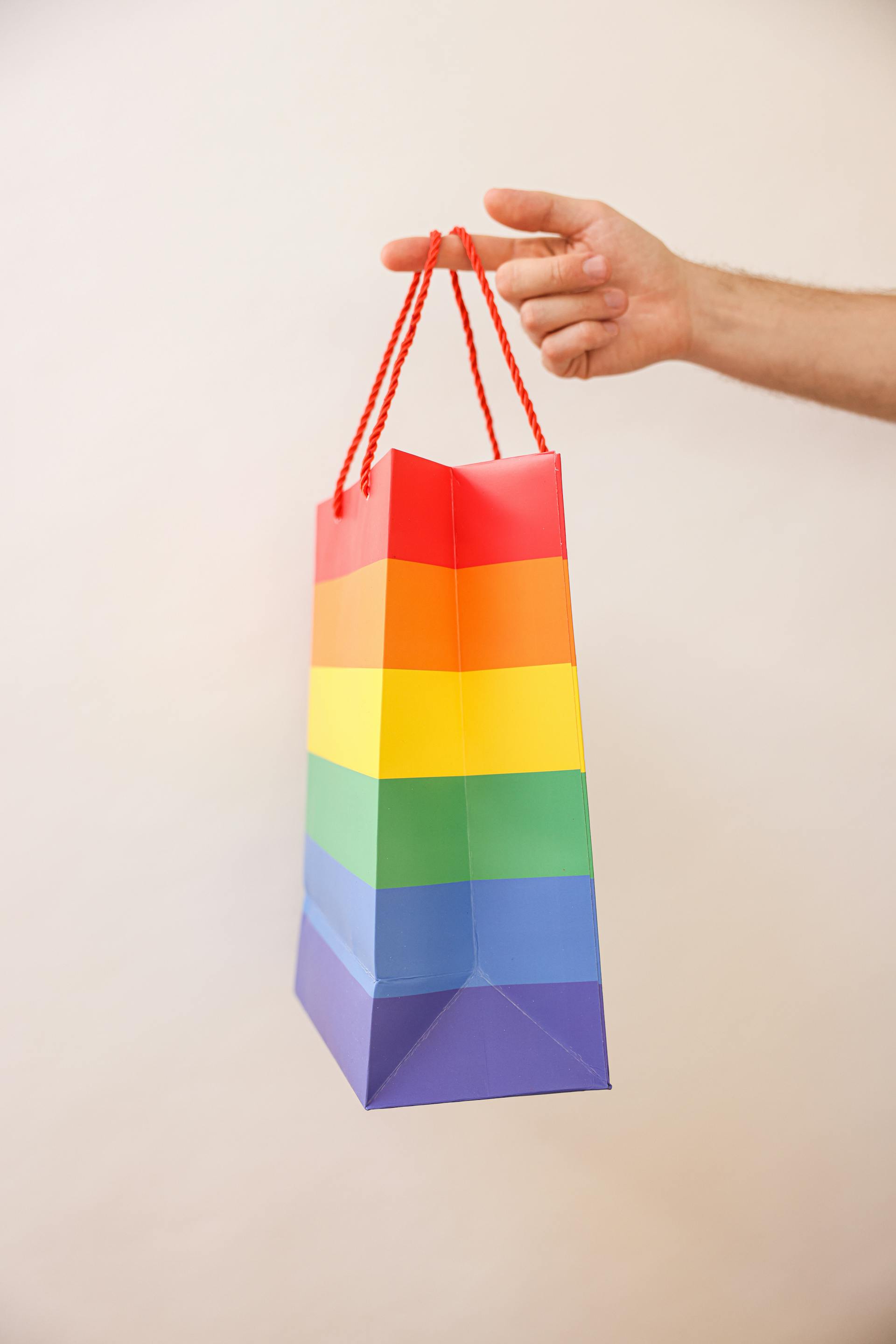Eine Person hält eine Geschenktüte in die Höhe | Quelle: Pexels