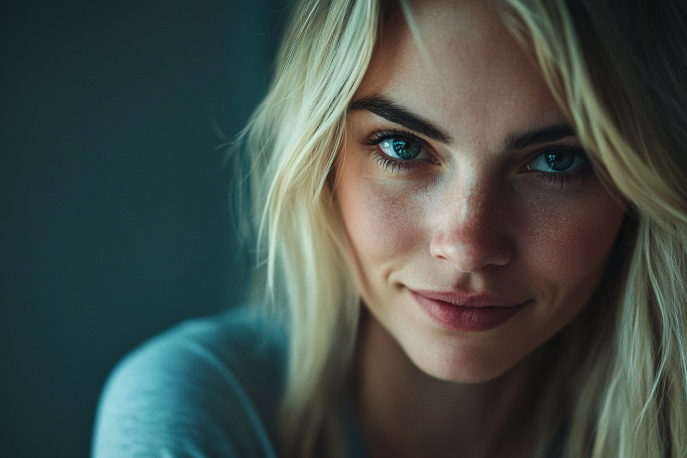 Eine grinsende Frau | Quelle: Midjourney