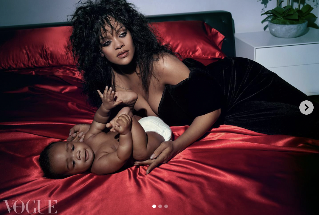 Rihanna mit ihrem Sohn aus einem Vogue-Fotoshooting, veröffentlicht im Februar 2023 | Quelle: instagram/badgalriri