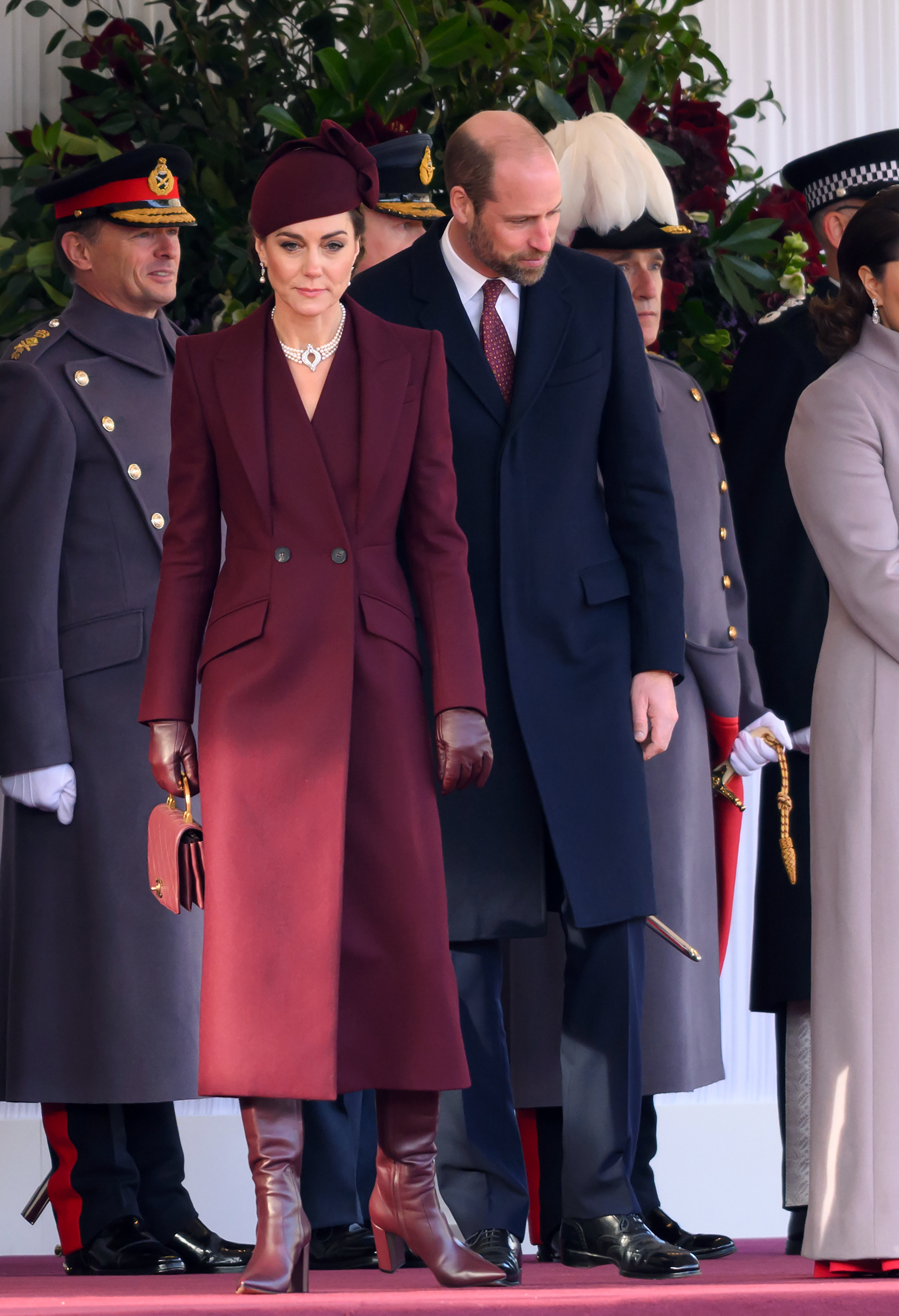 Prince William, and Prinzessin Catherine während des ersten Tages des Besuchs des Amirs des Staates Katar im Vereinigten Königreich am 03. Dezember 2024 in London, England. | Quelle: Getty Images