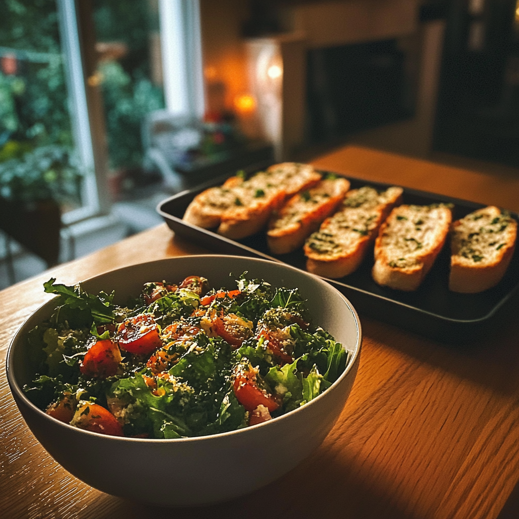 Essen auf einem Tisch | Quelle: Midjourney