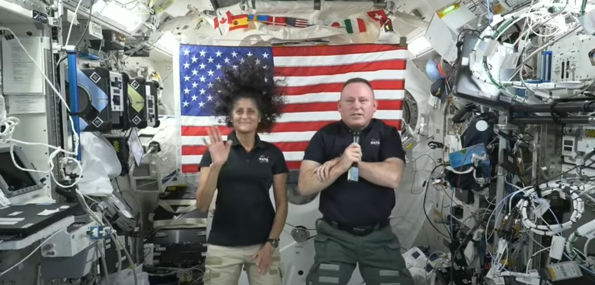 Ein Screenshot von Barry Butch Wilmore und Sunita Suni Williams aus einem Video, das am 10. Juli 2024 veröffentlicht wurde | Quelle: YouTube/@CBSNews