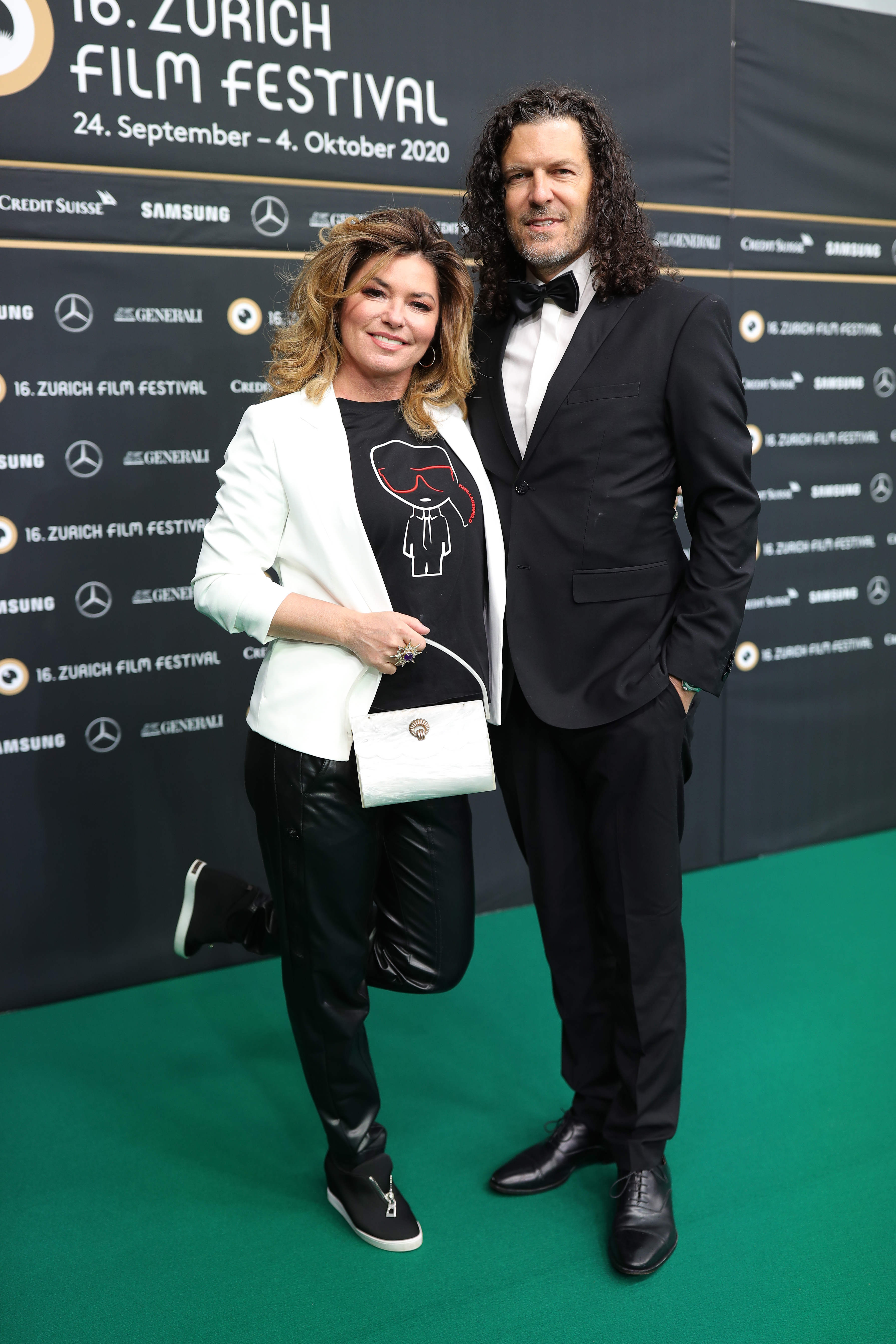 Shania Twain und Frederic Thiebaud besuchen den "Who you gonna call"-Fotocall am 26. September 2020 | Quelle: Getty Images