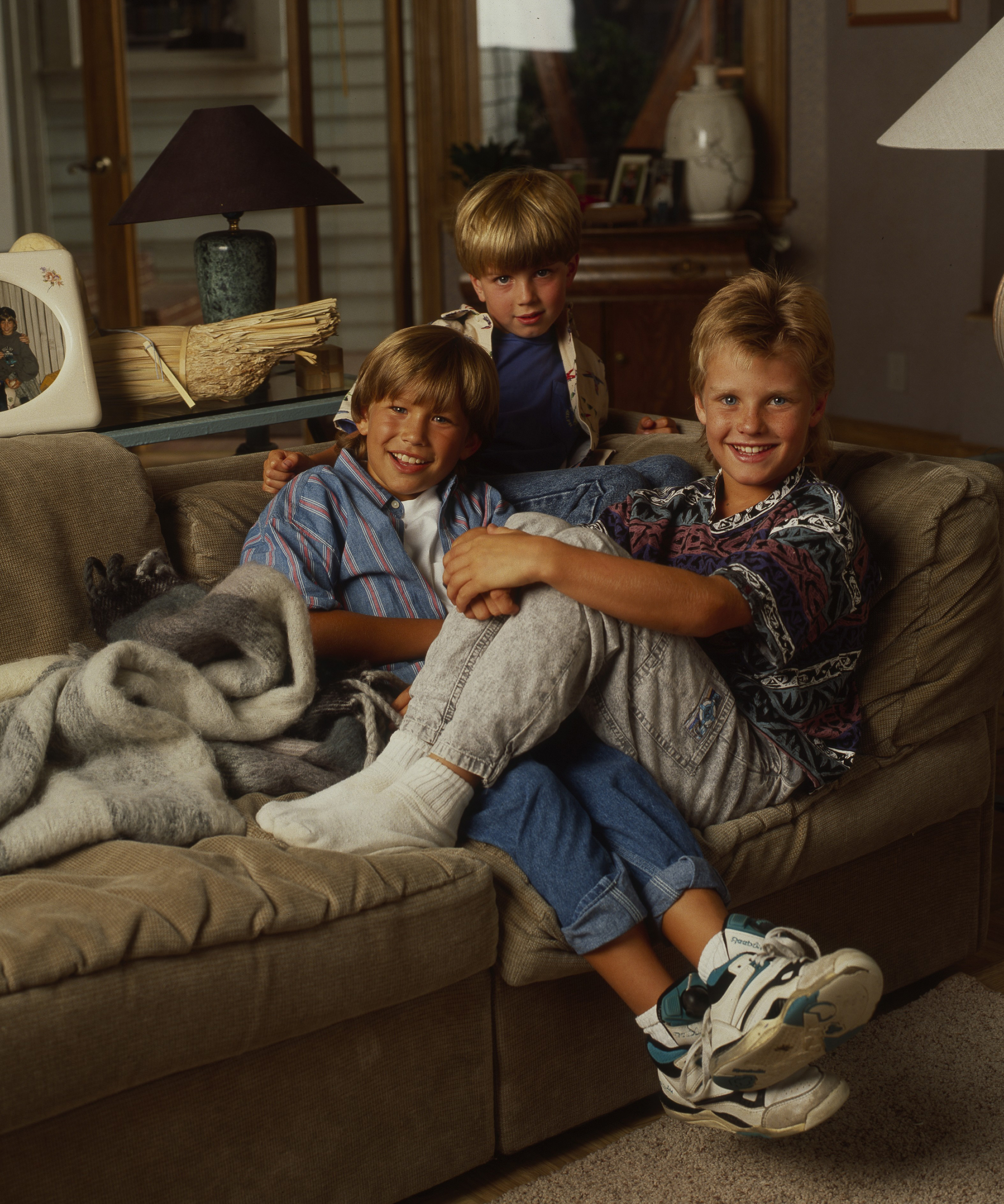 Die Taylor-Kinder am Set von "Home Improvement" im Jahr 1991 | Quelle: Getty Images