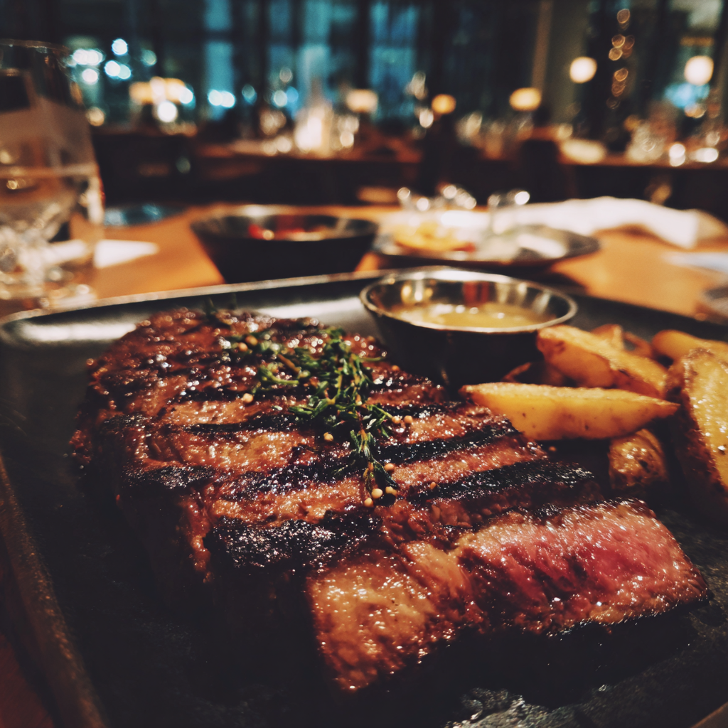 Essen auf einem Tisch in einem Restaurant | Quelle: Midjourney