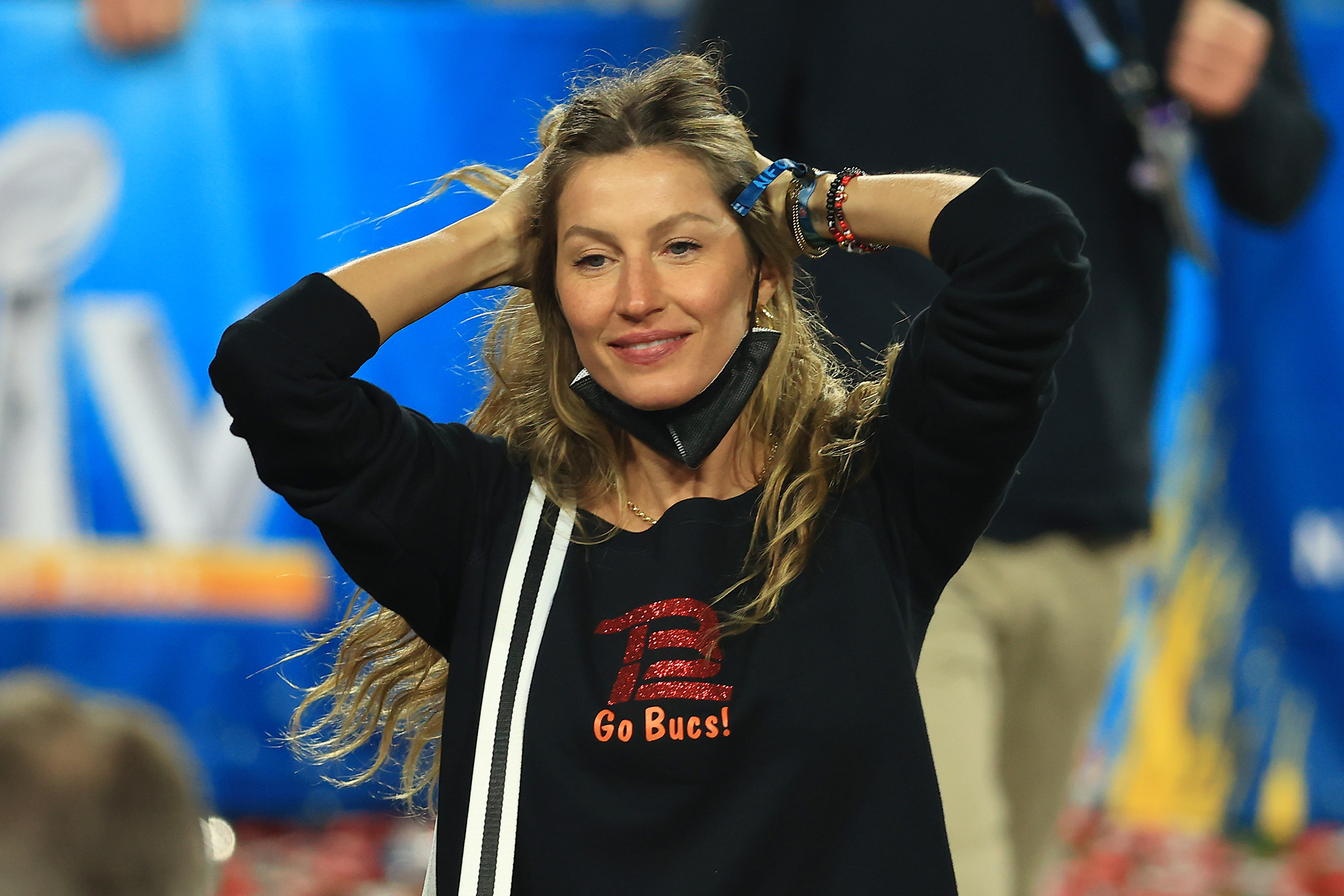 Gisele Bündchen im Raymond James Stadium in Tampa, Florida am 7. Februar 2021 | Quelle: Getty Images