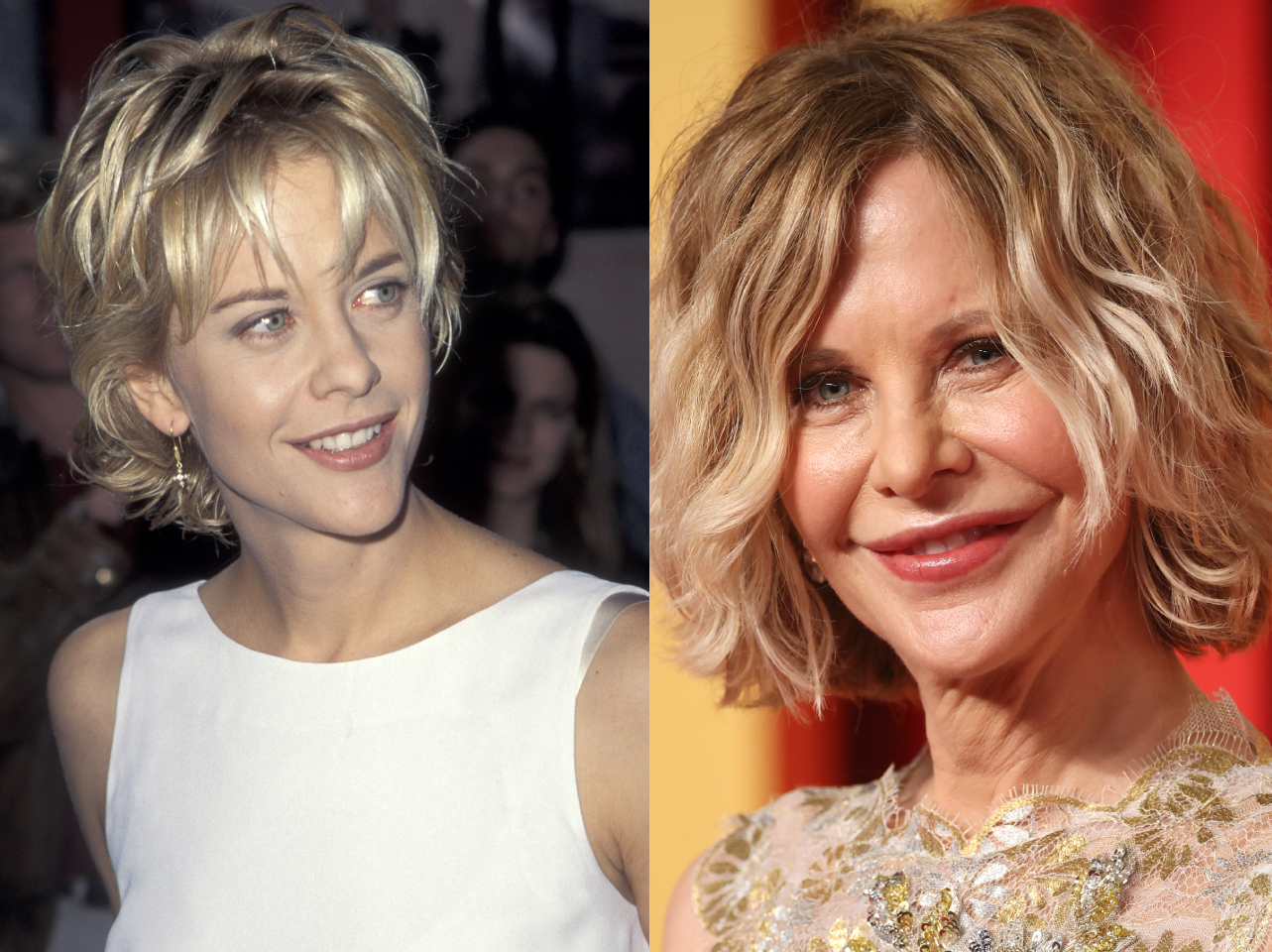 Meg Ryan im Jahr 1995 und 2024 | Quelle: Getty Images