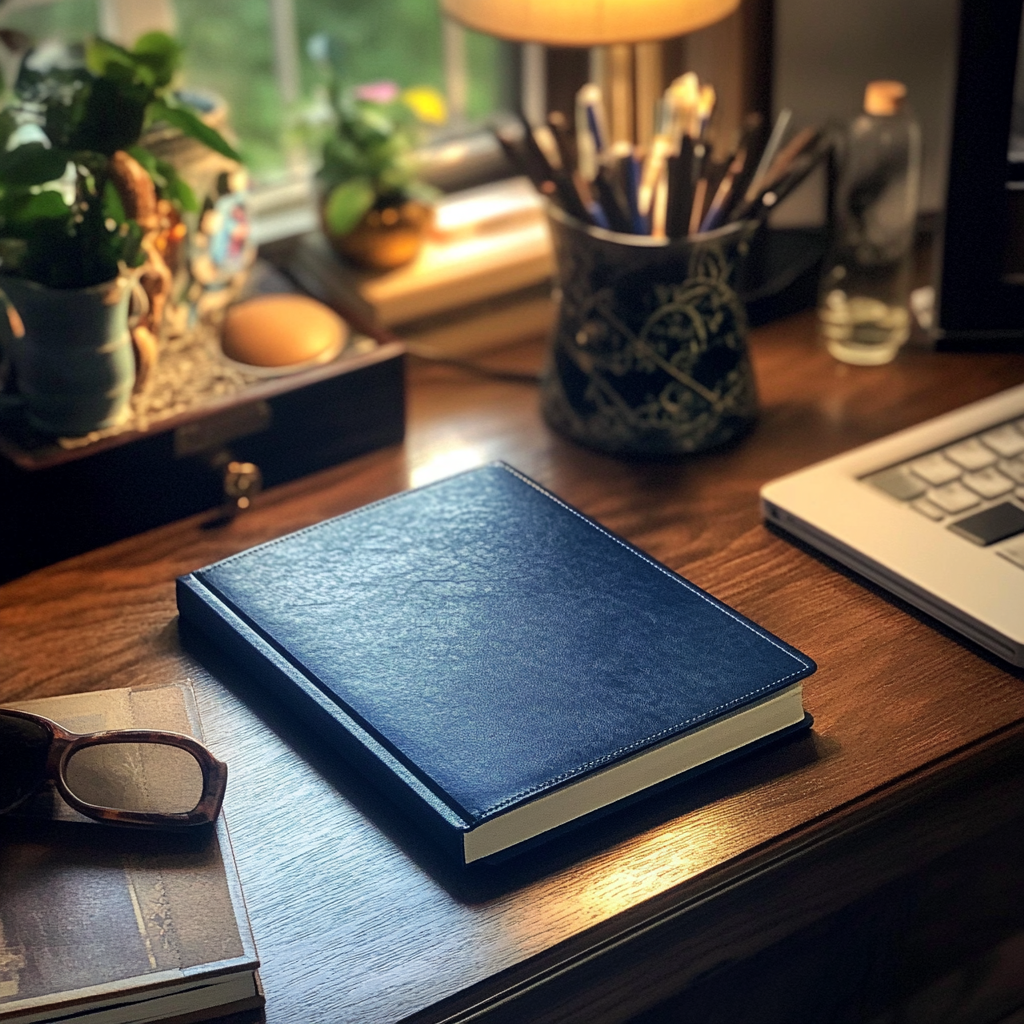 Ein Tagebuch auf einem Tisch | Quelle: Midjourney
