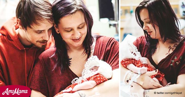 Eine Frau gebärt ein sterbendes Baby, um seine Organe den anderen Kindern zu spenden