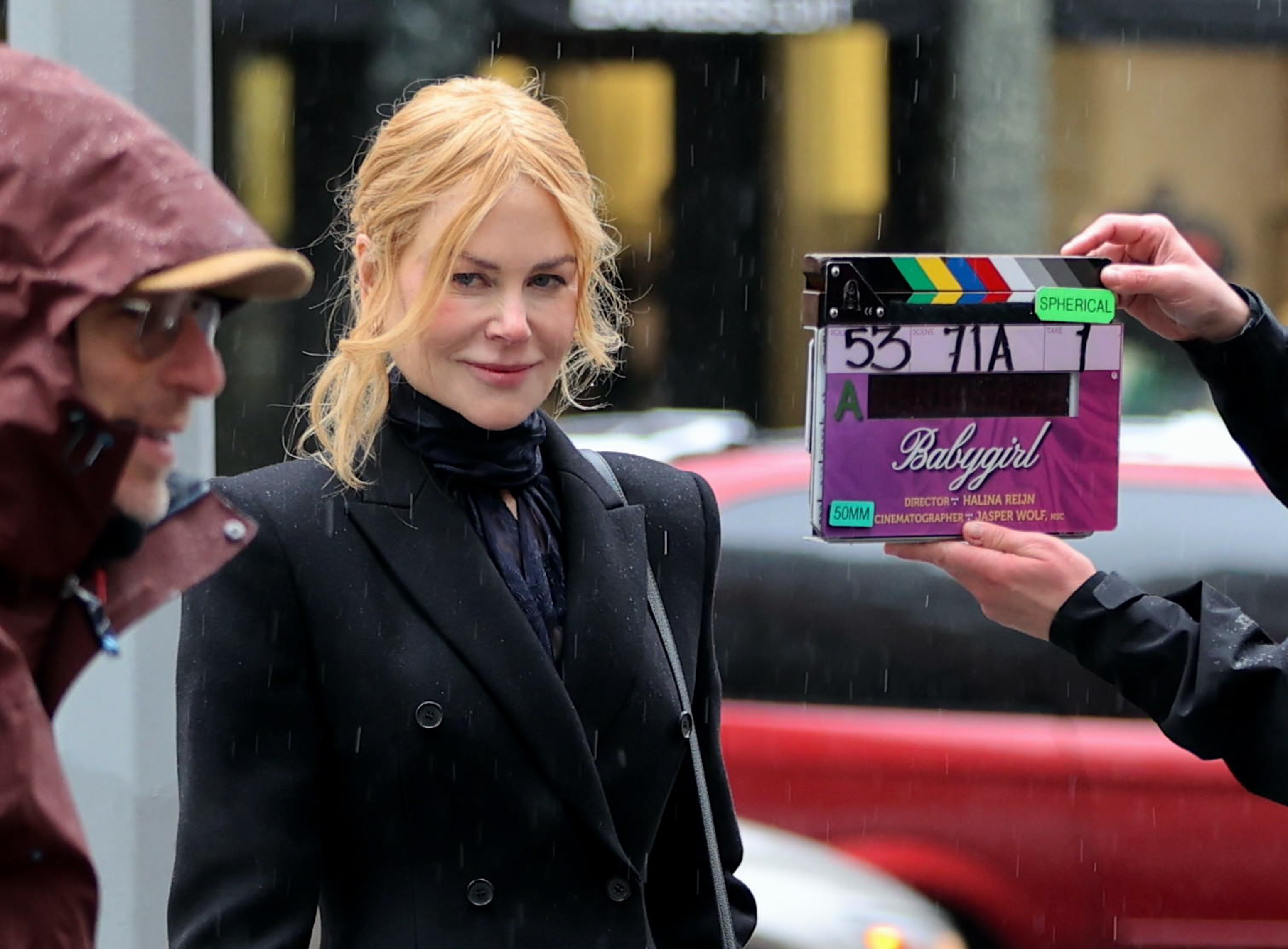 Nicole Kidman ist am Set von "Babygirl" in New York City zu sehen, am 16. Januar 2024 | Quelle: Getty Images