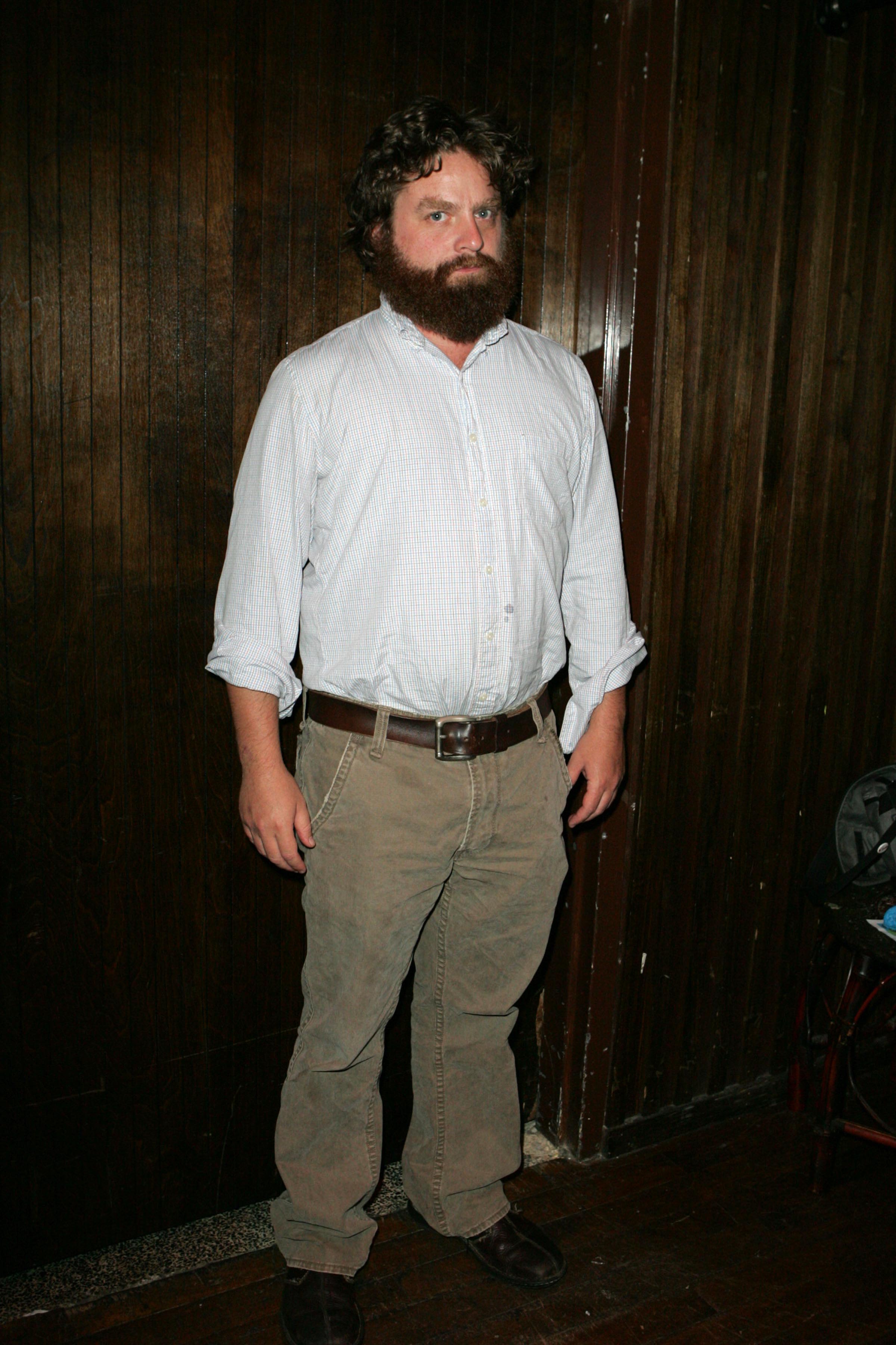 Zach Galifianakis vor seinem Gewichtsverlust im Jahr 2007 | Quelle: Getty Images