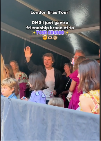 Ein Foto von Tom Cruise bei einem Konzert von Taylor Swift, gepostet am 23. Juni 2024 | Quelle: Tiktok/@itsjhomonta